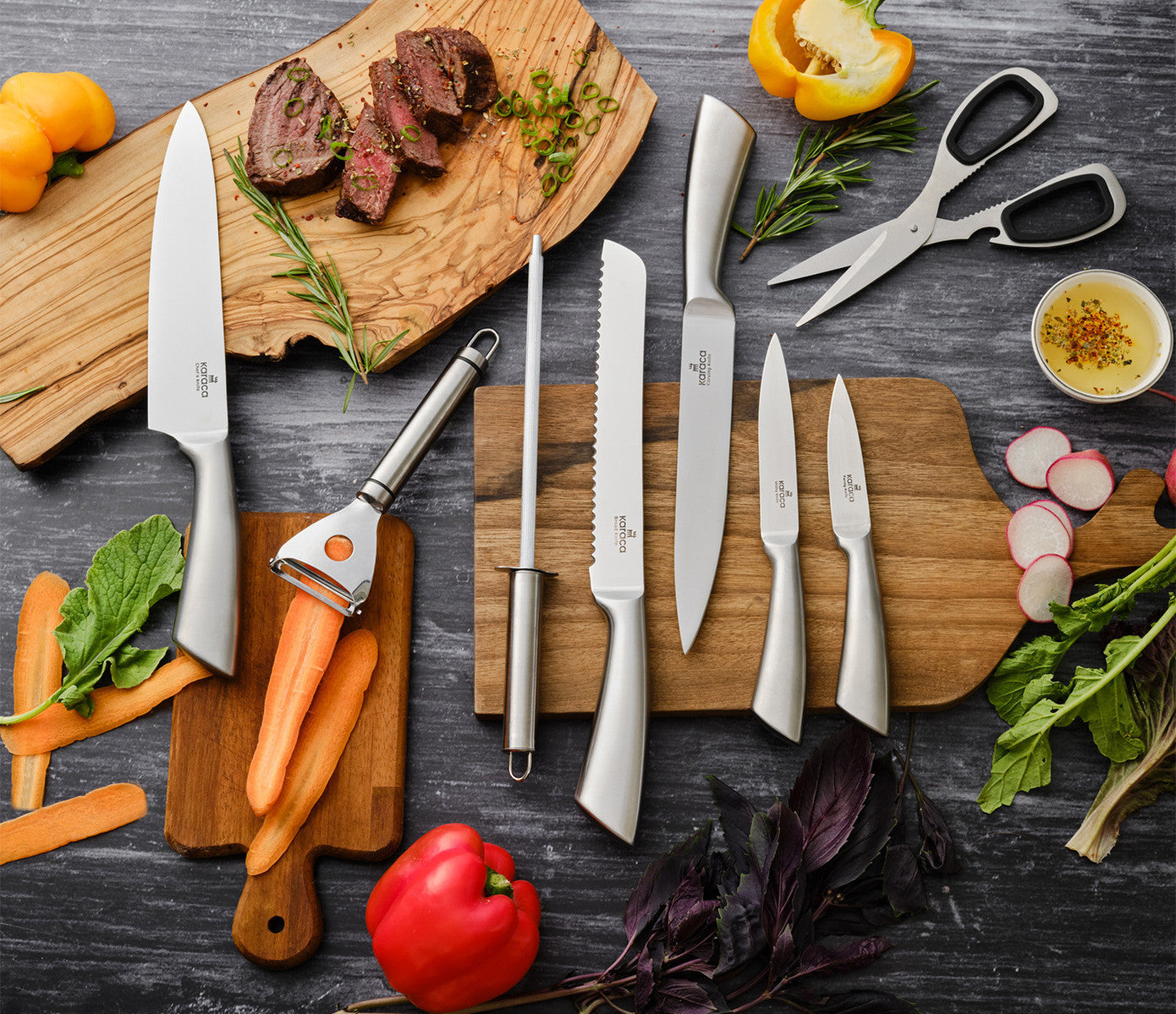 Meister Bremen 9 Piece Steel Knife Set