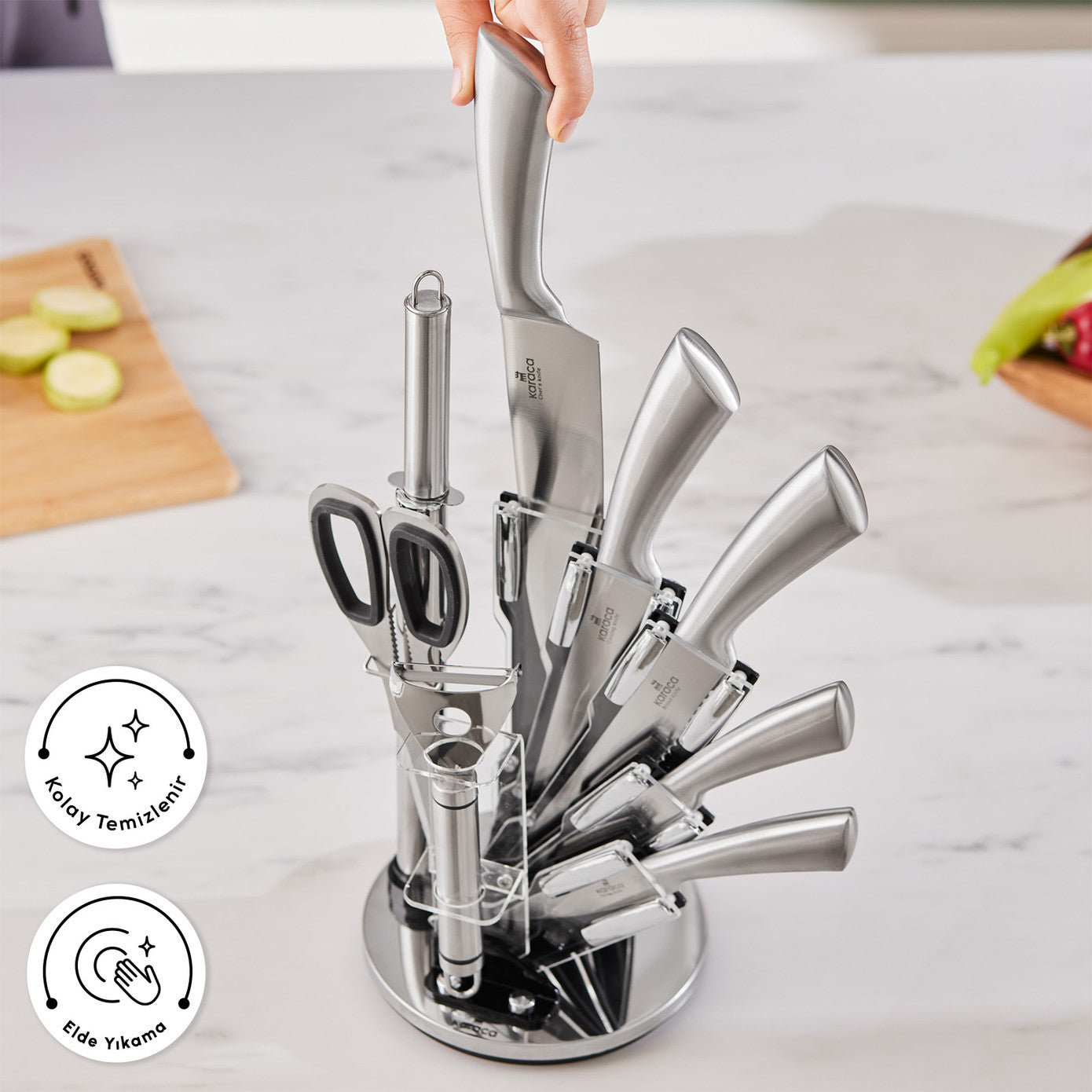 Meister Bremen 9 Piece Steel Knife Set