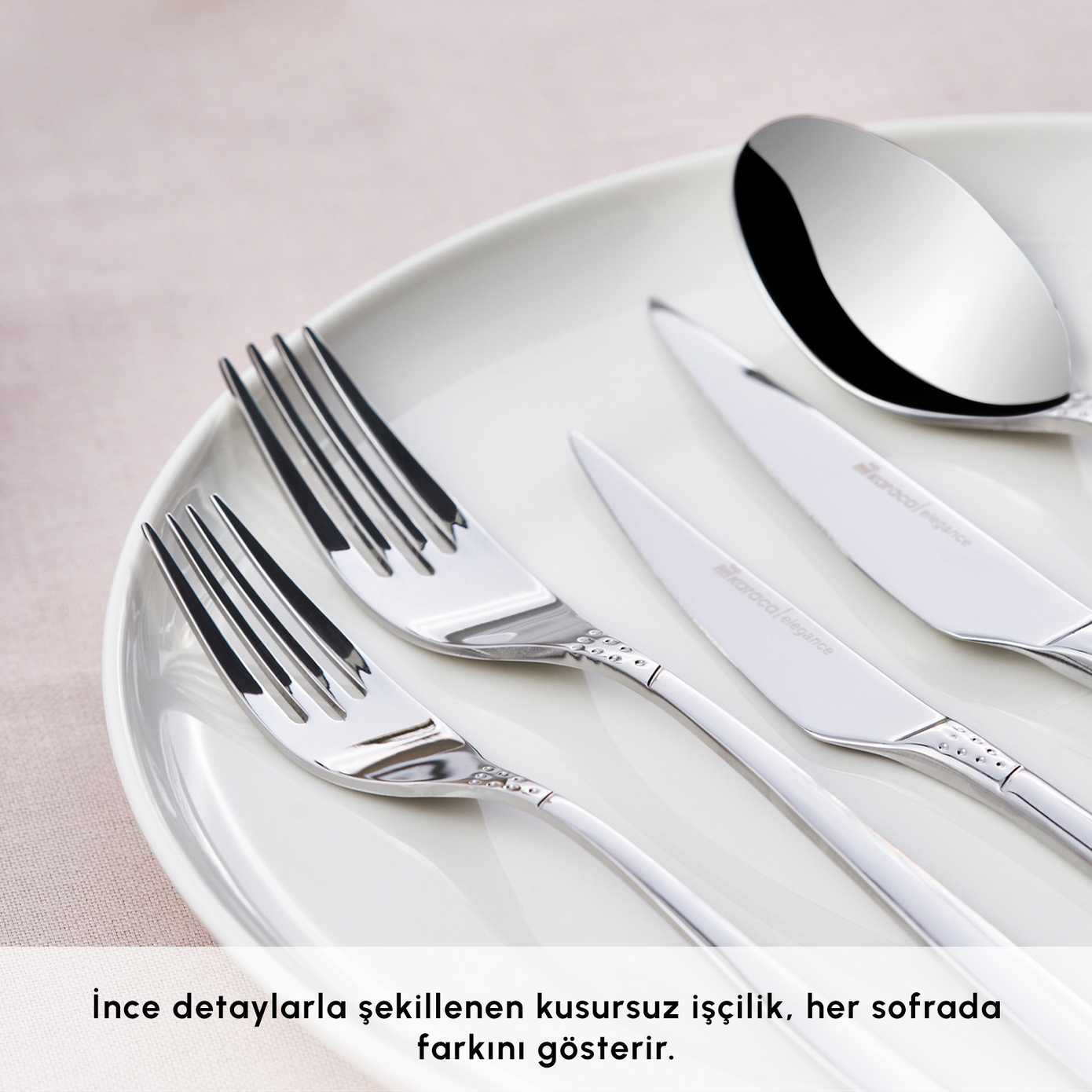 Elegance Holey Platinum 12 Person 84 Piece Cutlery Set