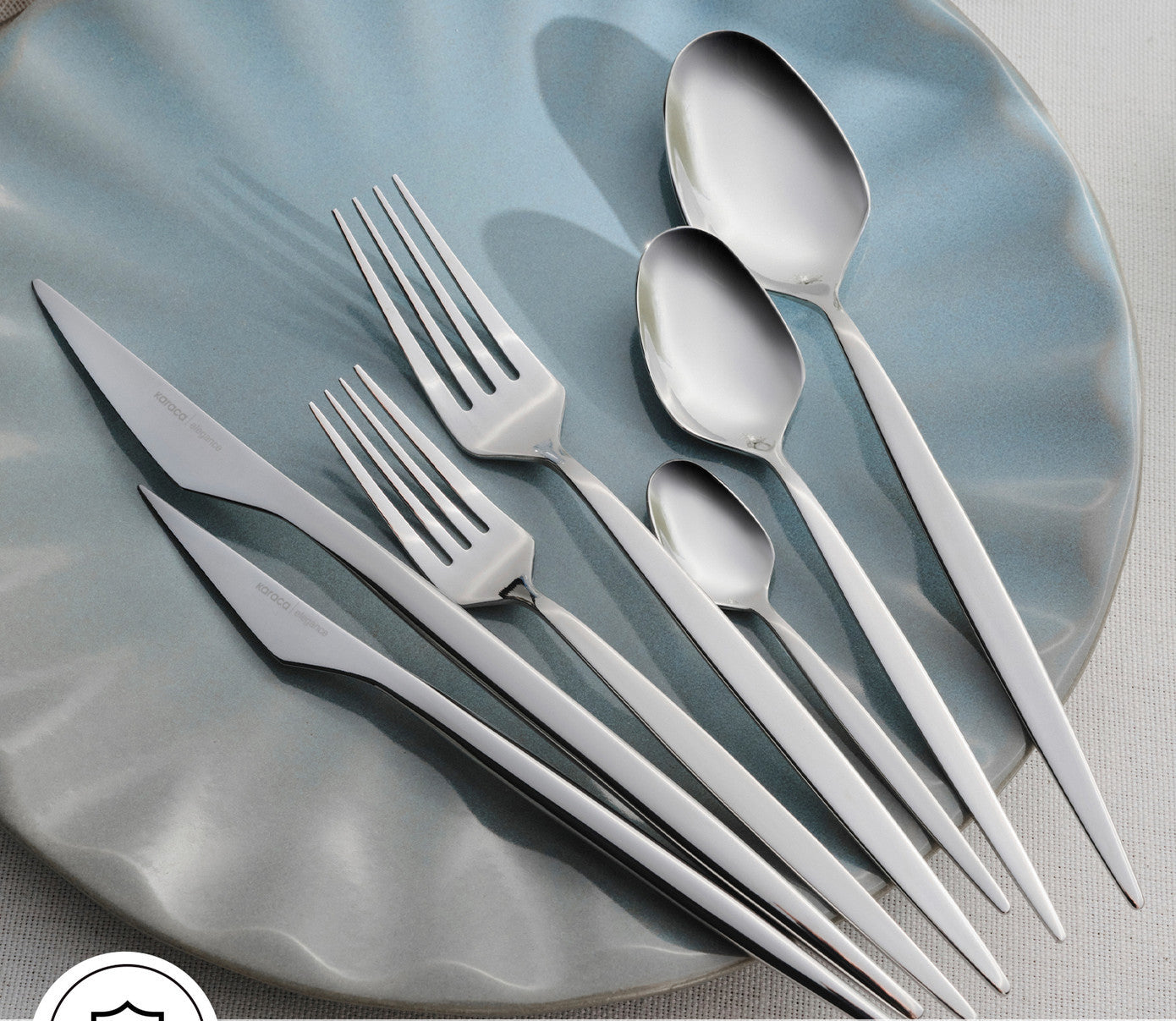 Elegance New Thor V2 Platinum 12 Person 84 Piece Cutlery Set