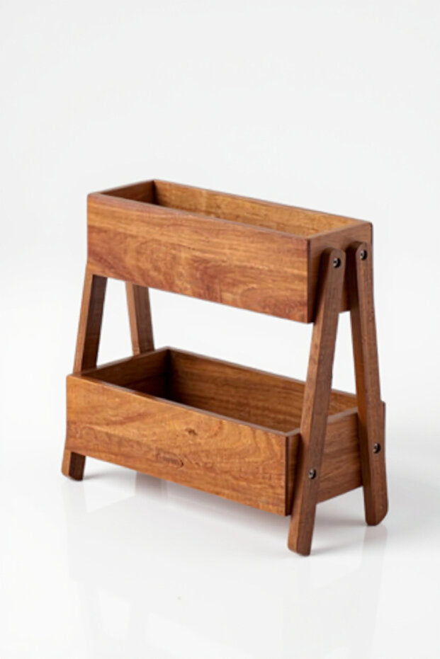 Acacia Duo Two-Tier Kitchen Organizer