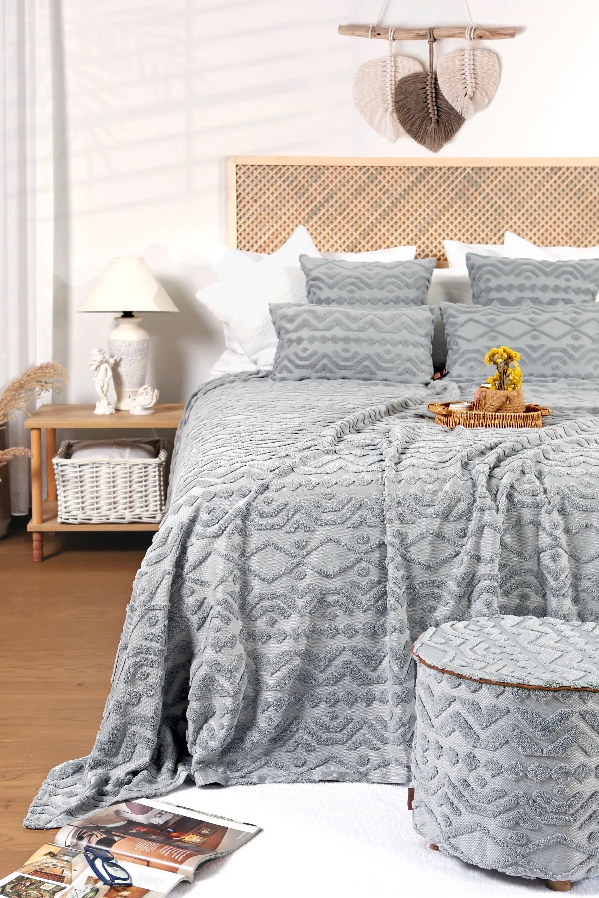 Letta Scandinavian Bedspread Set Bohemian Pattern