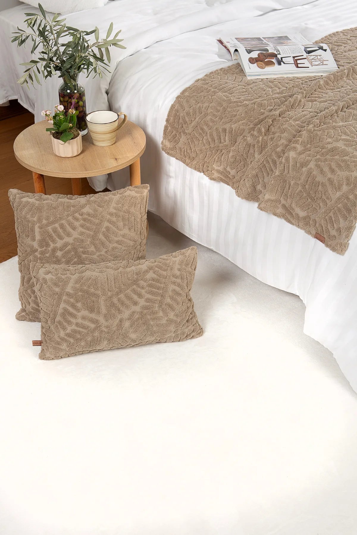 Forest Bed Runner Set Scandinavian Bohemian Pattern