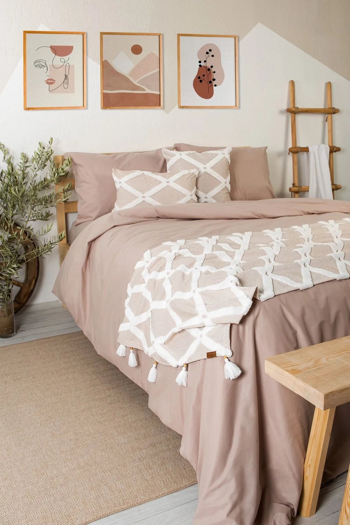 Bella Bed Runner Set Scandinavian Bohemian Pattern