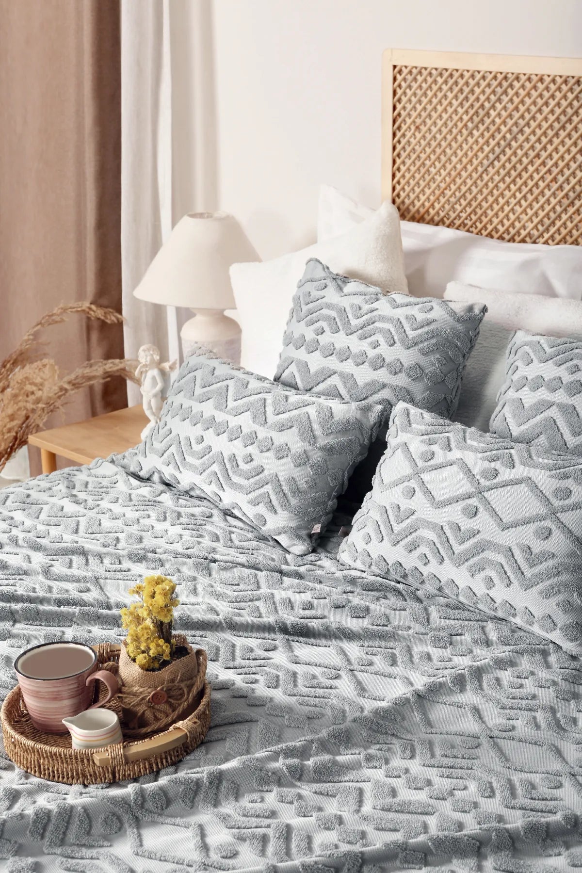 Letta Scandinavian Bedspread Set Bohemian Pattern