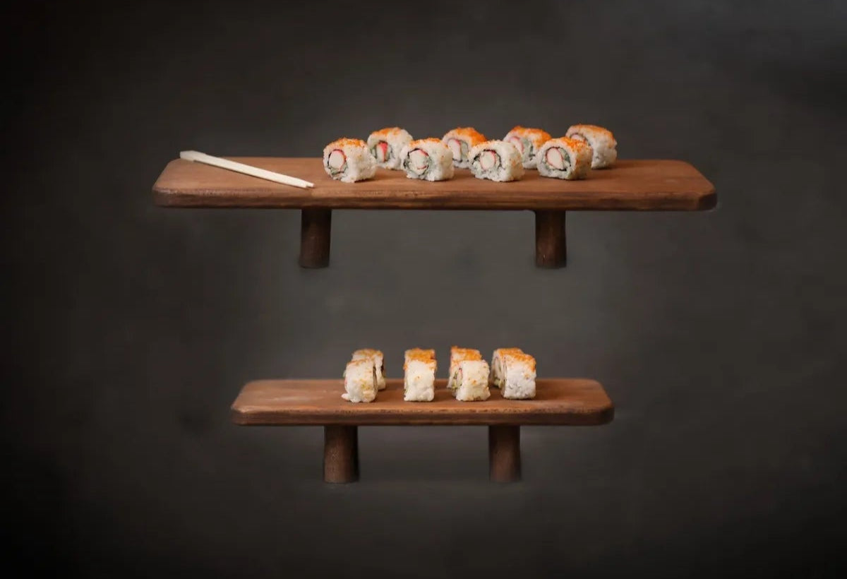 2 Piece Set Wooden Presentation Stand - Large