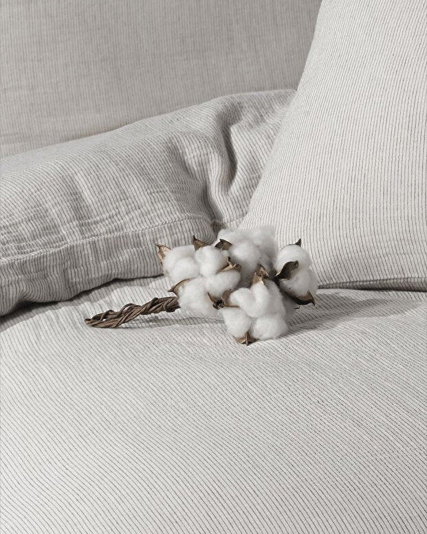 Simon 100% Cotton Muslin Washable Vintage Duvet Cover Set