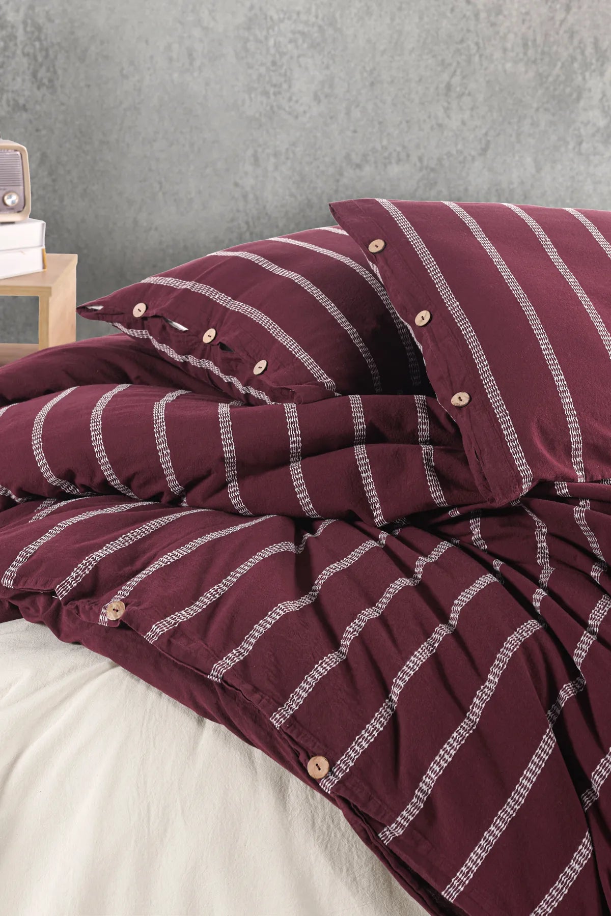 Kronos 100% Cotton Washable Vintage Duvet Cover Set