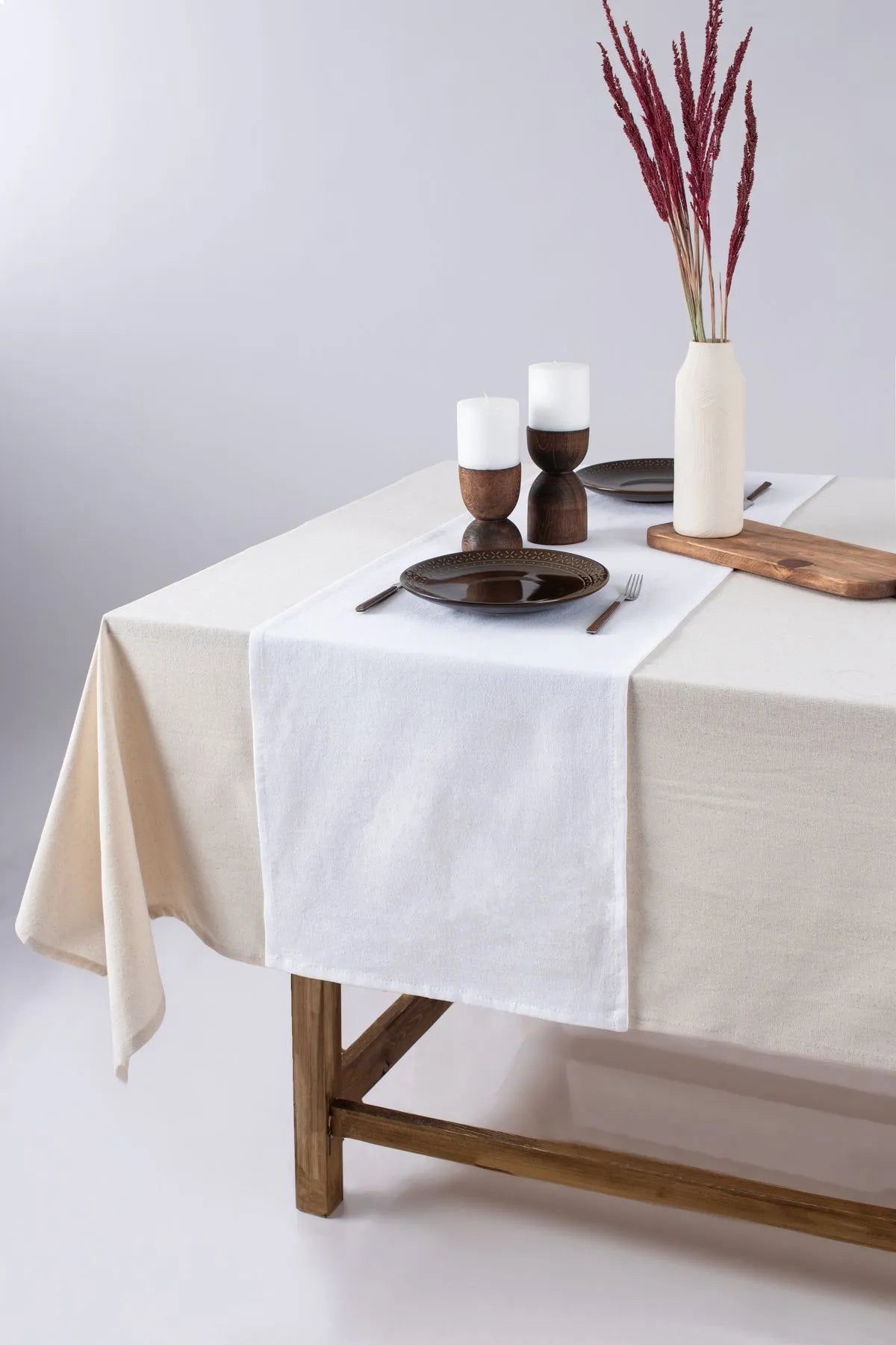 Organic Raw Linen Runner 40 X 150 Cm