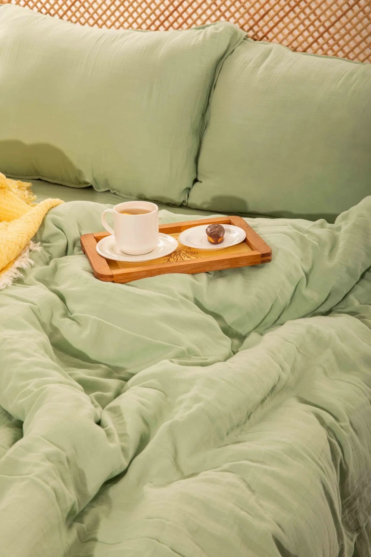 Cloudy Mood 2 Layer Muslin Double Duvet Cover Set