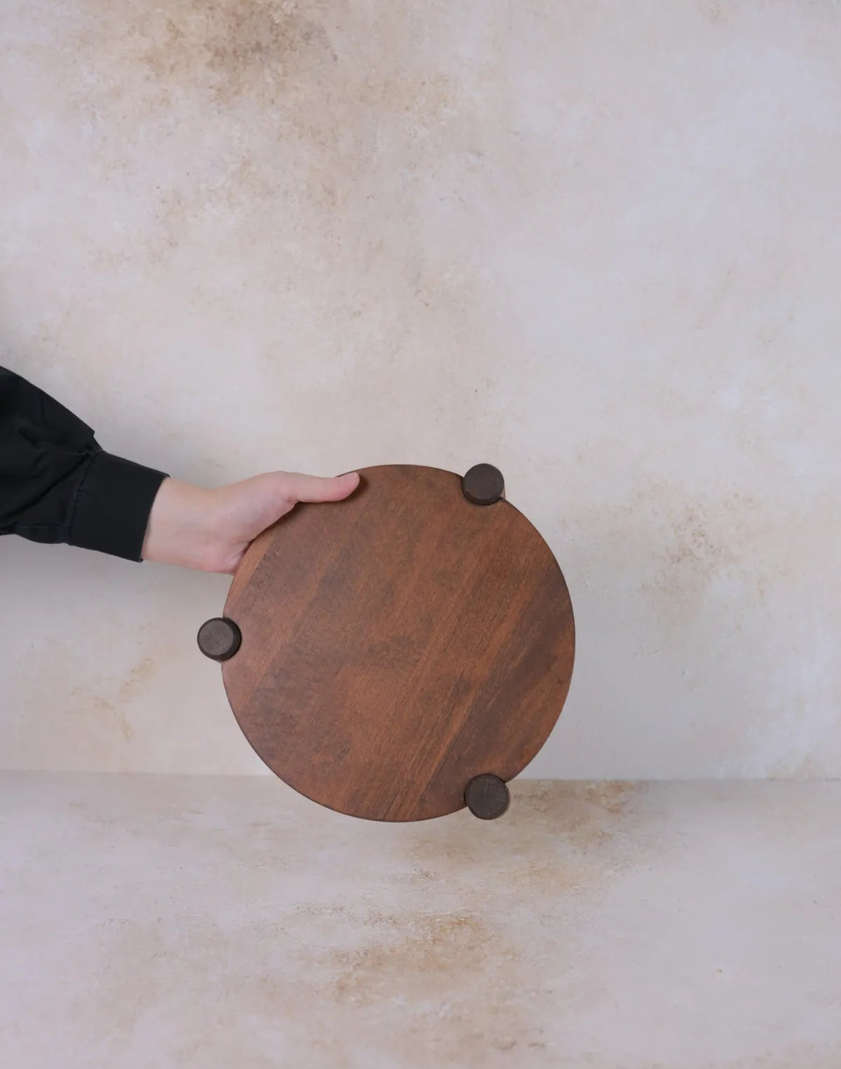 Wooden Round Accacia Stand 25 cm