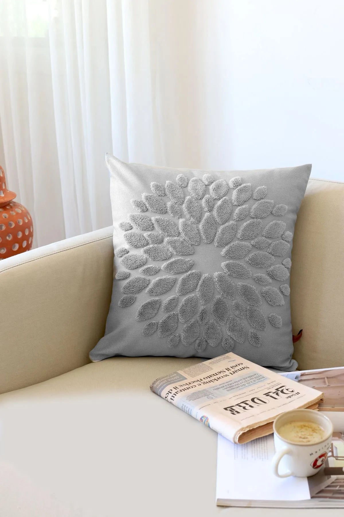 Flower Decorative Pillowcase Scandinavian Bohemian Design (1 Piece)