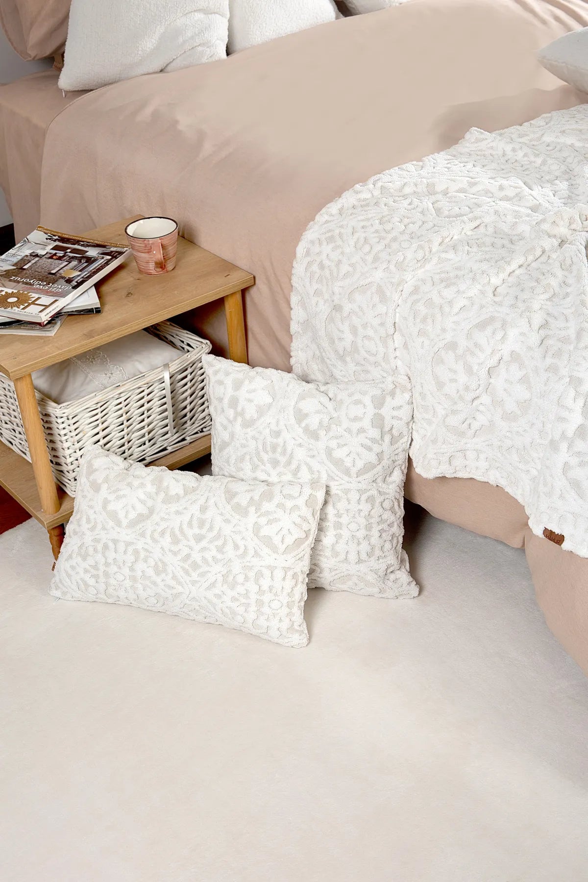 Motive Bed Runner Set Scandinavian Bohemian Pattern