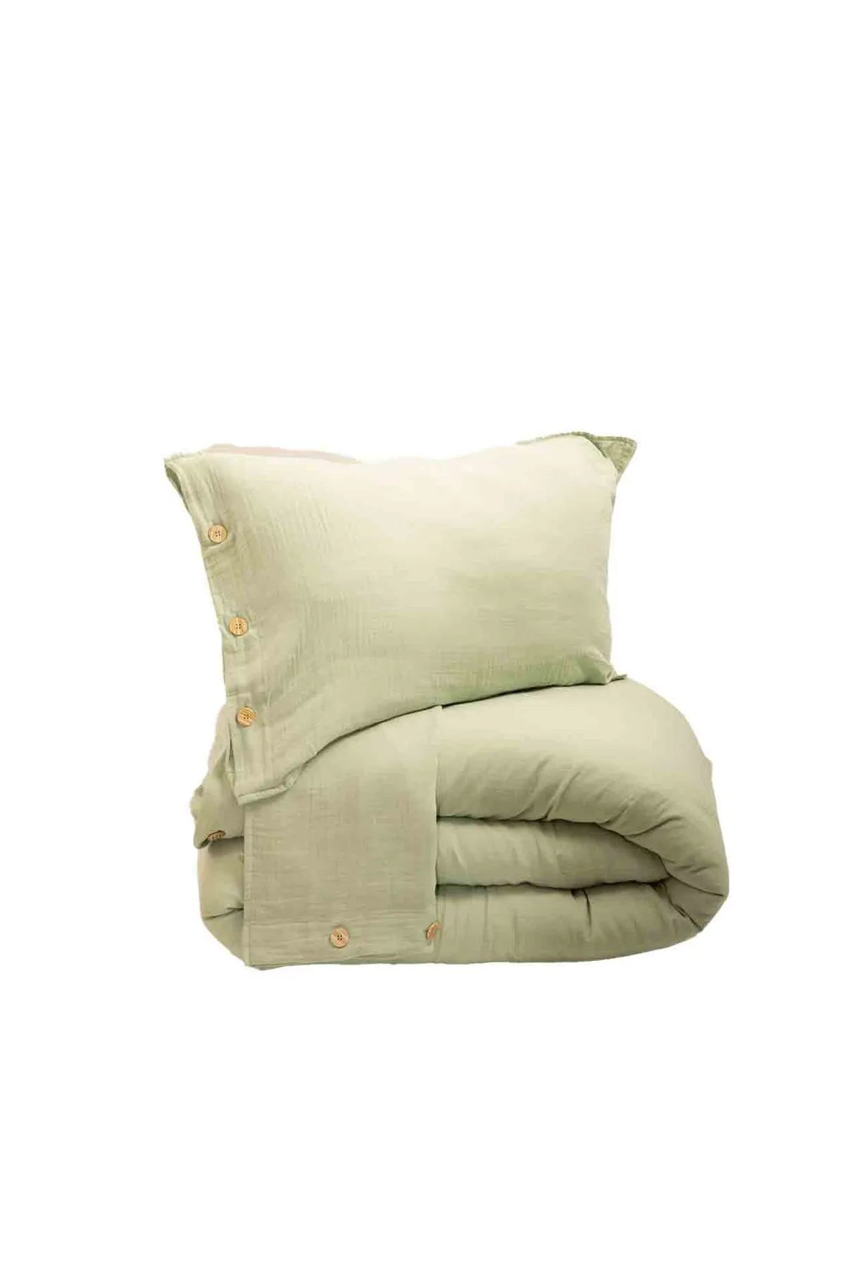 Cloudy Mood 2 Layer Muslin Double Duvet Cover Set