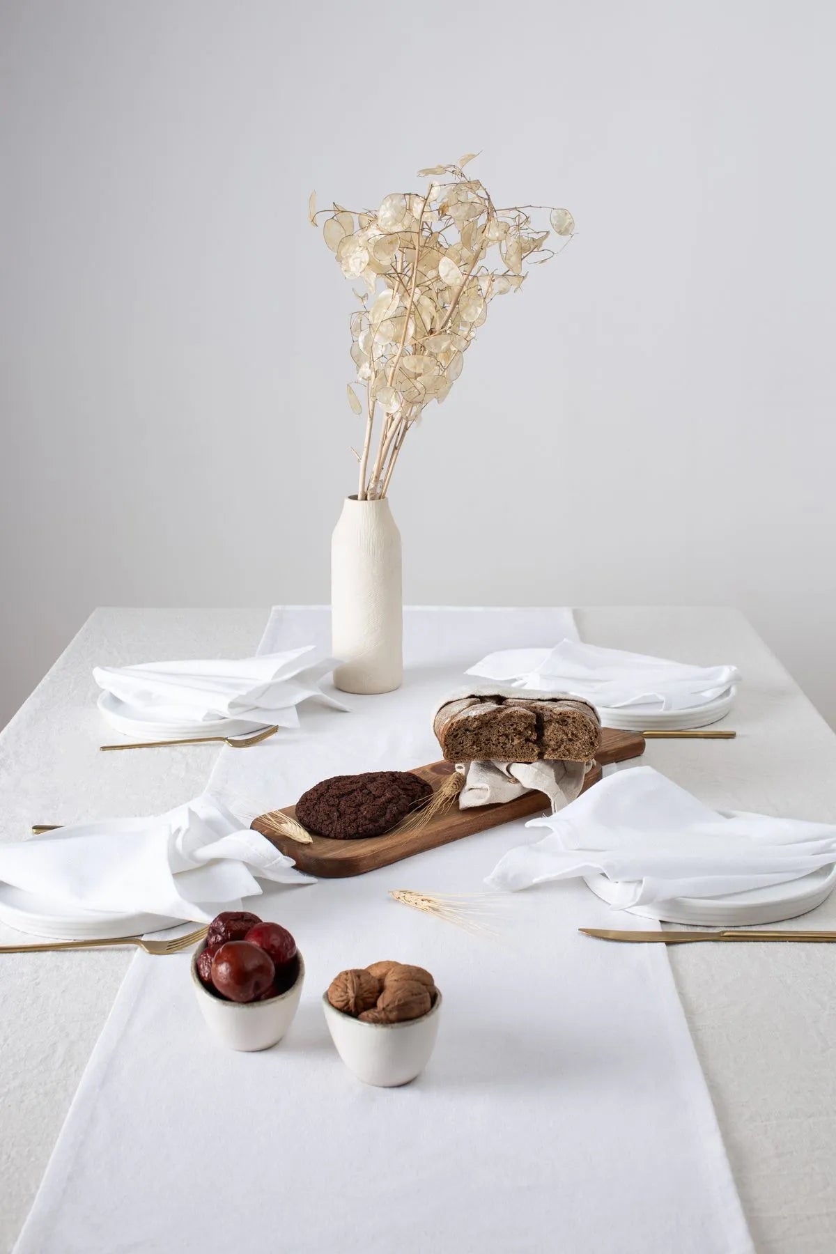Organic Raw Linen Runner 40 X 150 Cm