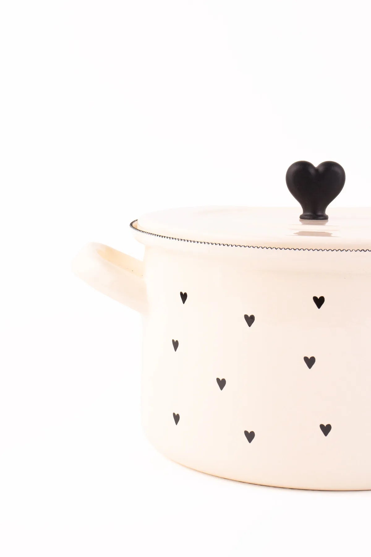 Black Cupid Enamel 20cm Pot - 3 Liters
