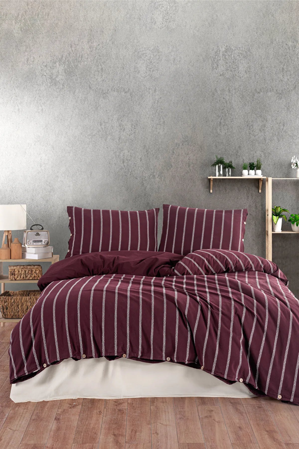 Kronos 100% Cotton Washable Vintage Duvet Cover Set