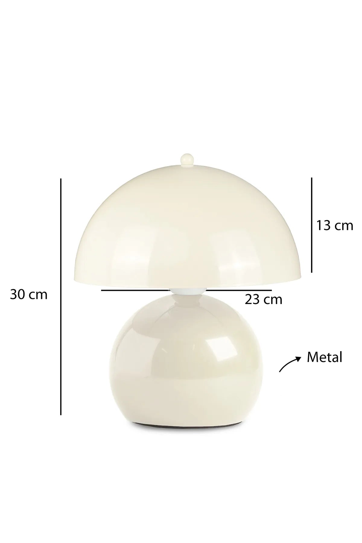 Napoli Mushroom Lampshade Cream Metal
