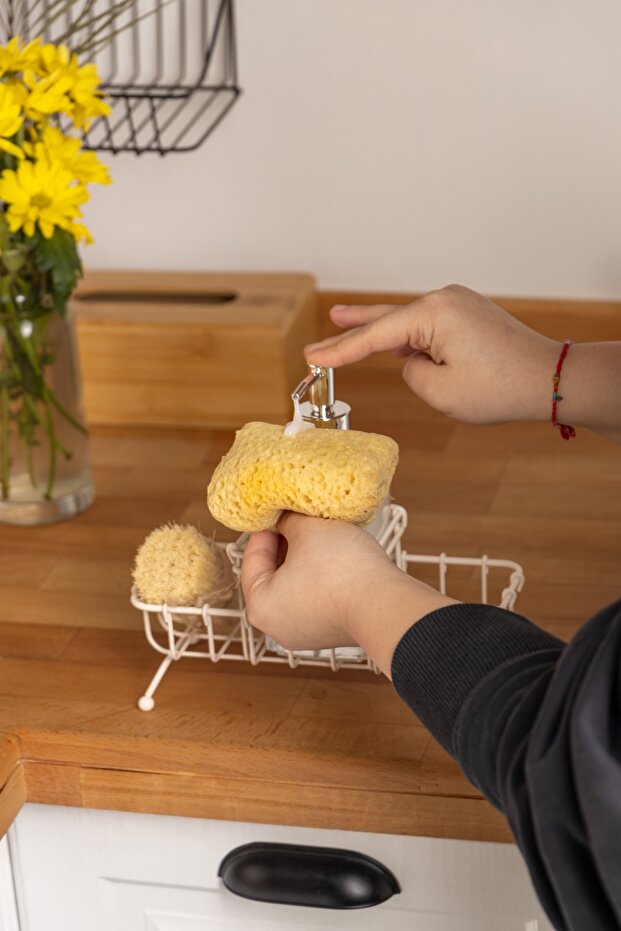 Cremma Single Stand Liquid Soap Dispenser - White