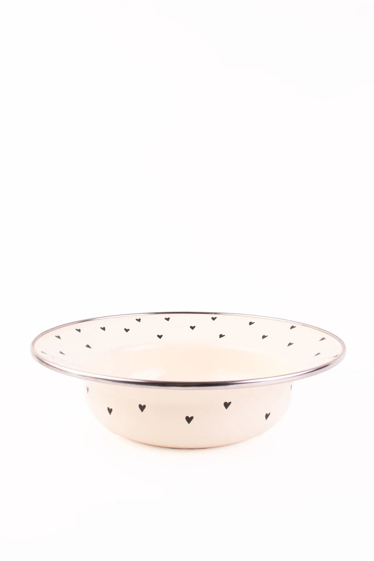 Black Cupid Enamel Deep Pasta and Salad Plate