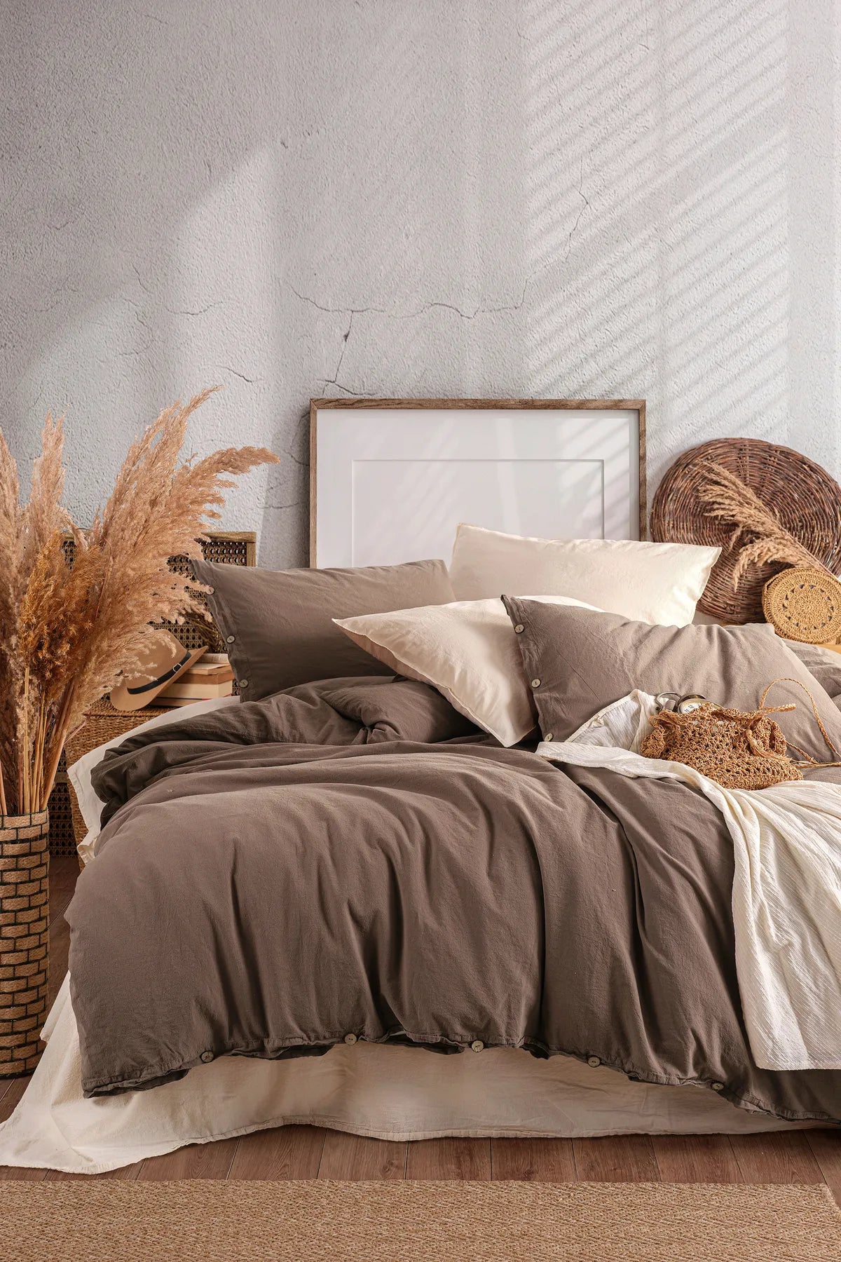 Demeter 100% Cotton Washable Vintage Duvet Cover Set