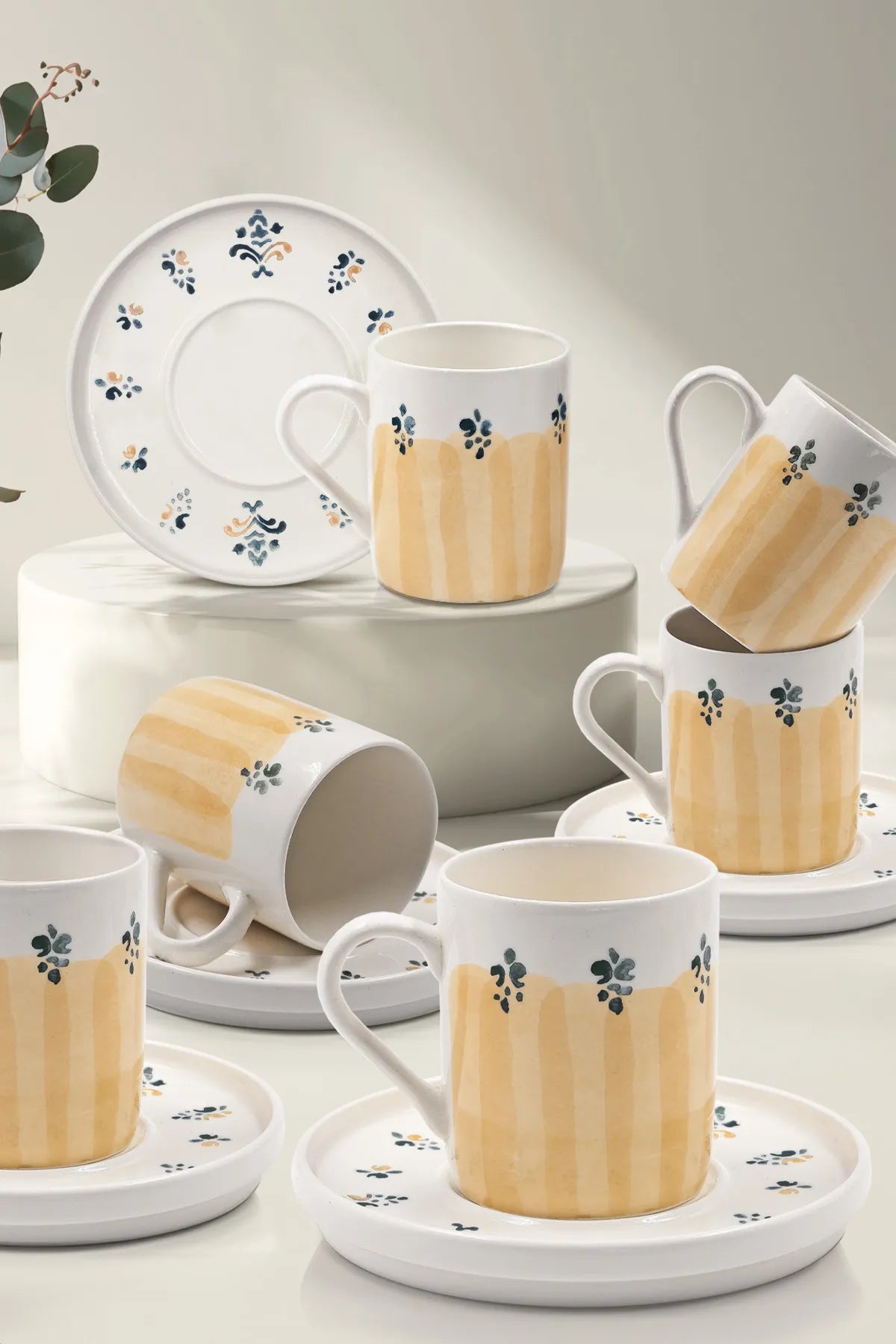 D-harma 6 Person Coffee Cup Set 90 ml