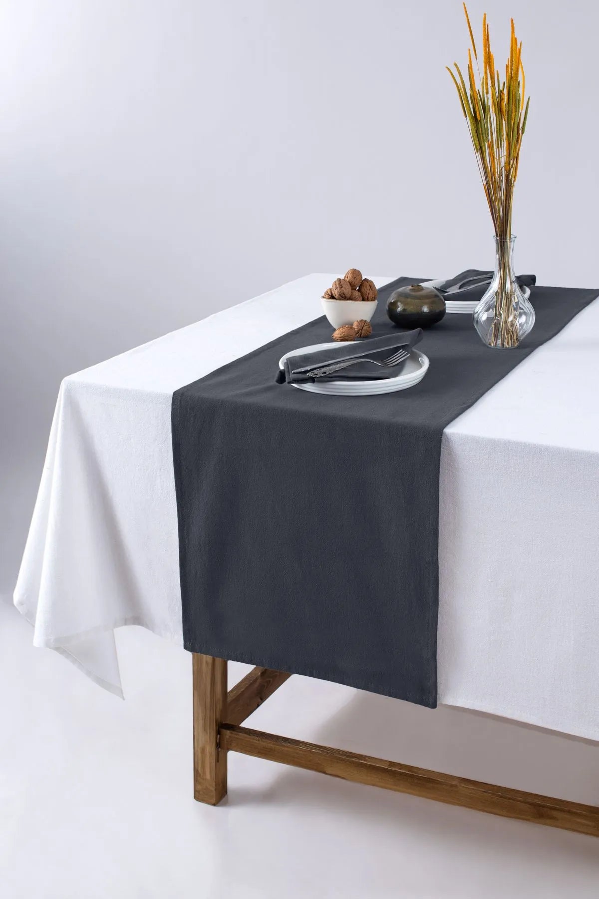 Organic Raw Linen Runner 40 X 150 Cm