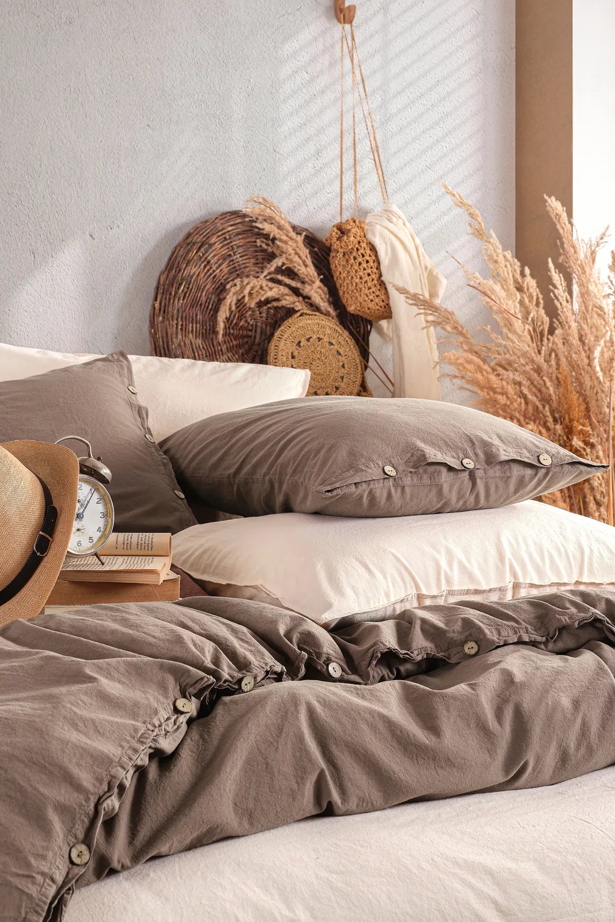 Demeter 100% Cotton Washable Vintage Duvet Cover Set