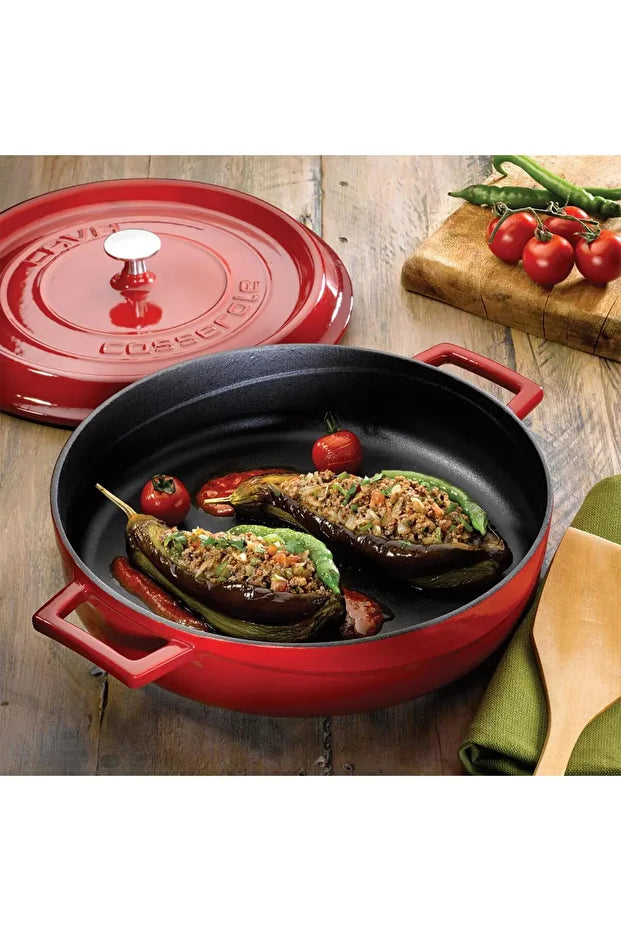 Cast Iron Round Deep and Shallow Piece Cookware Set