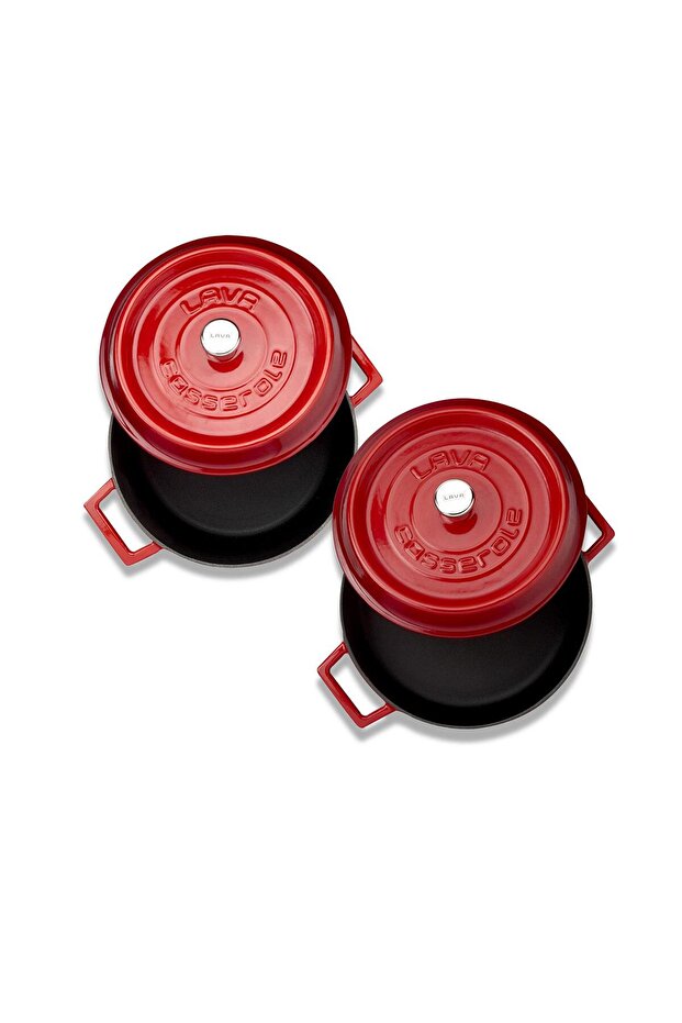 Cast Iron Round Deep and Shallow Piece Cookware Set