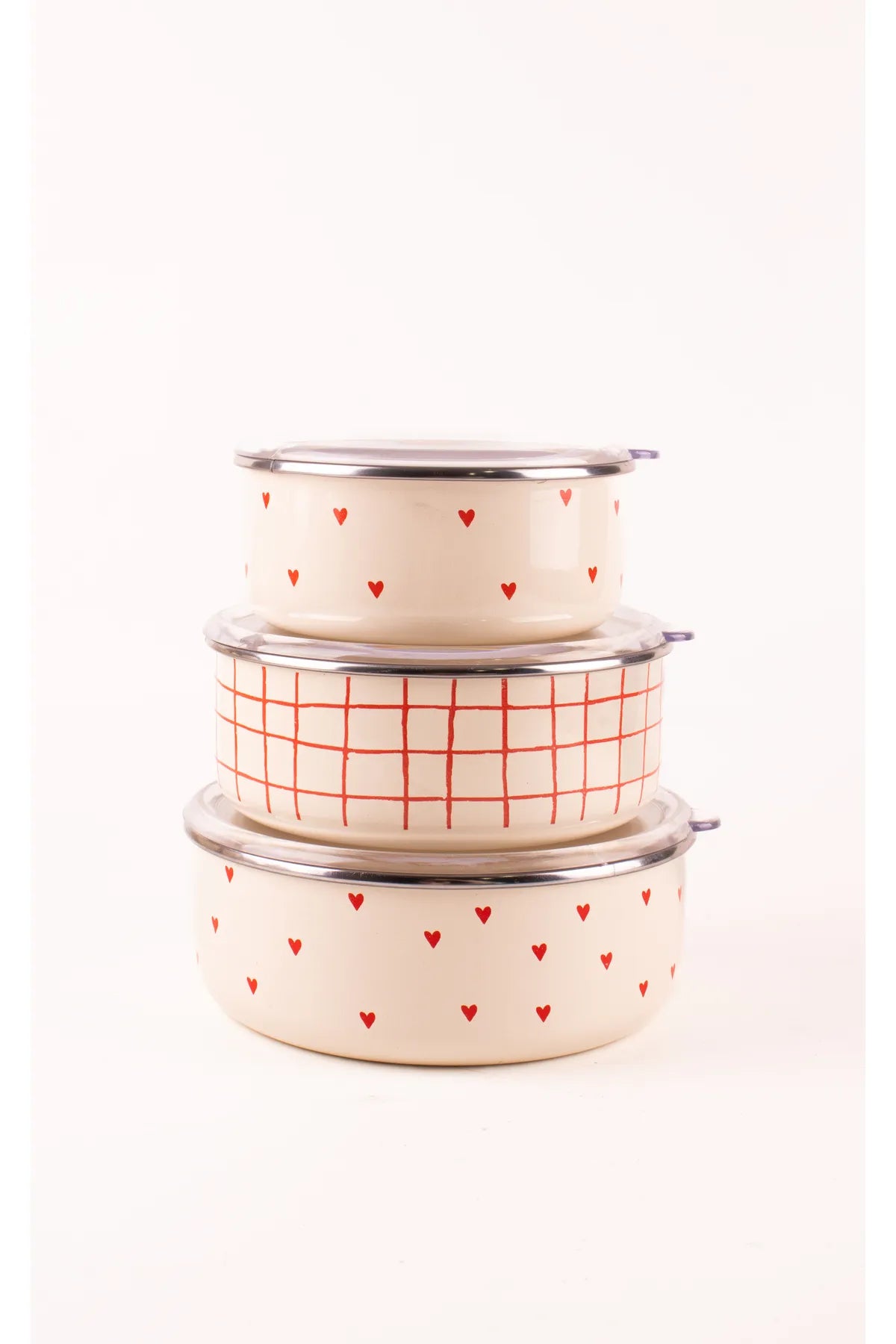 Cupid Enamel Trio Storage Box Set