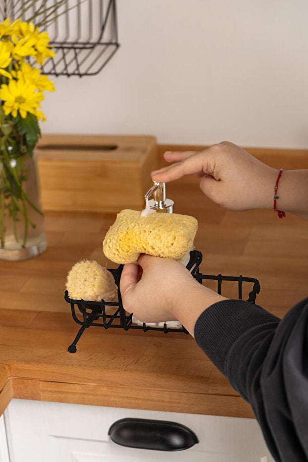 Cremma Single Stand Liquid Soap Dispenser - Black