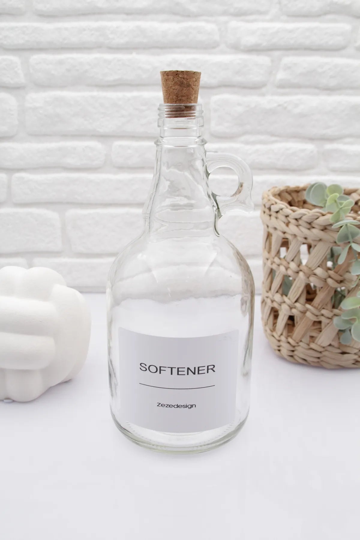 Wooden Lid Glass Bottle 1000 ml
