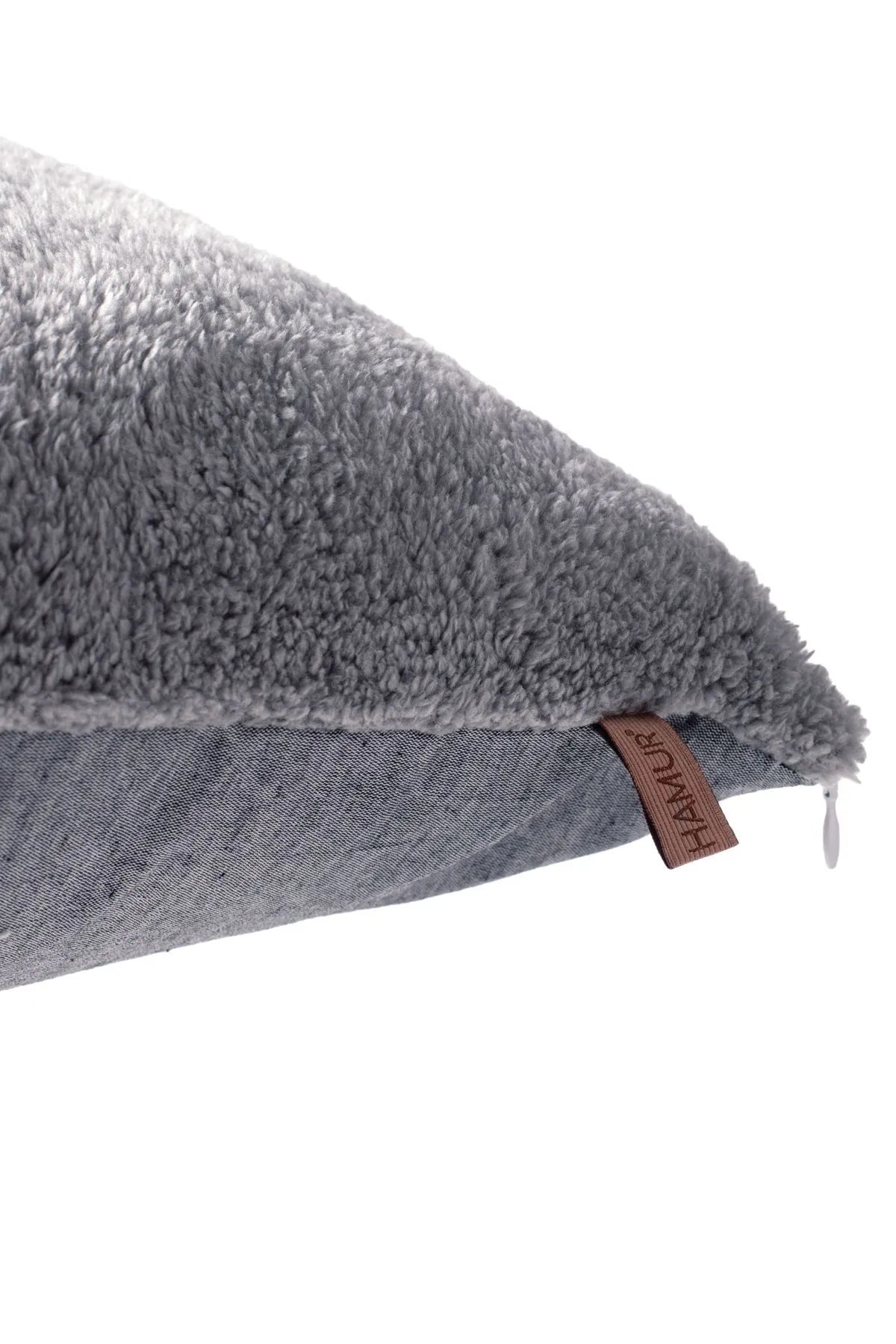 Teddy Puffy Decorative Pillowcase Scandinavian Bohemian Design (2 Piece)