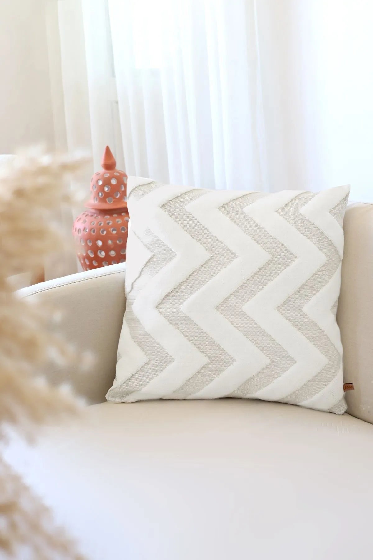 Line Decorative Pillowcase Scandinavian Bohemian Design (1 Piece)