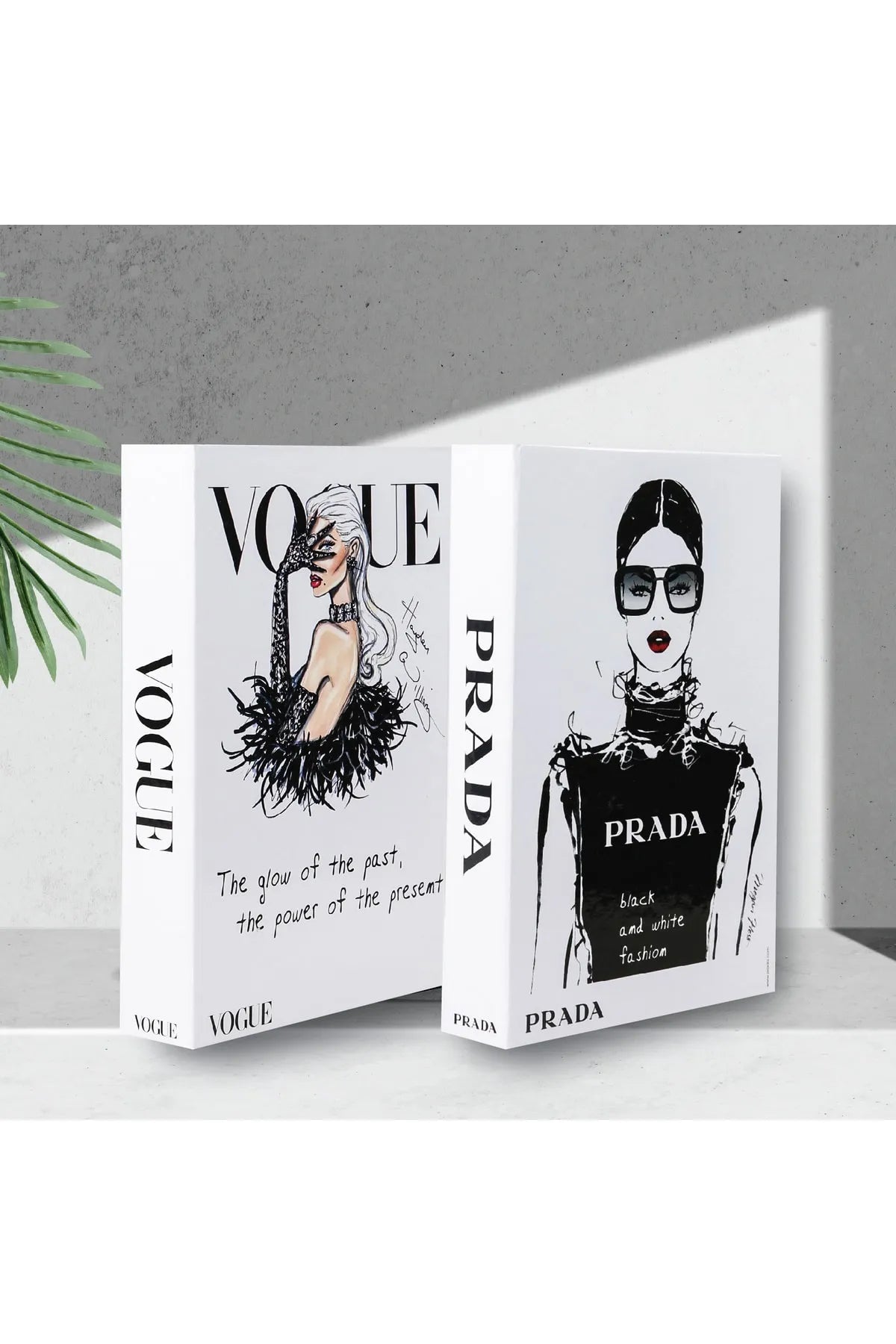Set of 2 Decorative Book Cover Box
