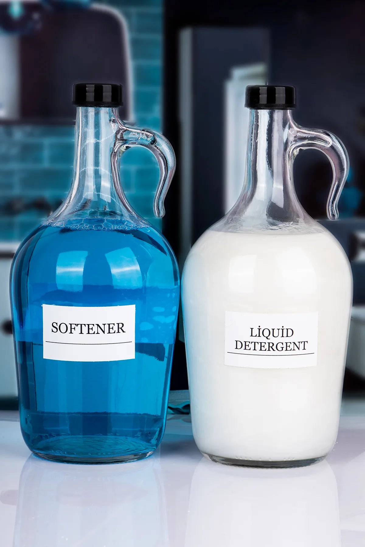 Black Lid Laundry Glass Bottle 1500 ml