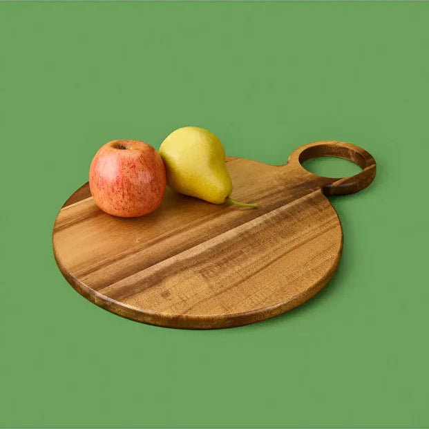 Acacia Round Cutting Board - Brown - 38x28 cm