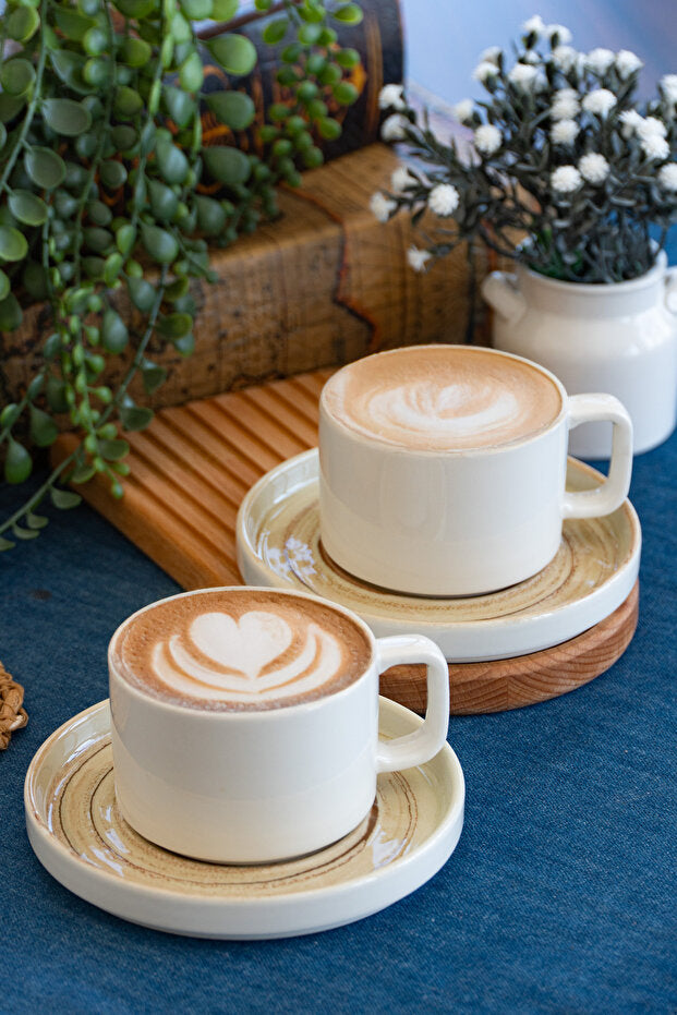 Jupiter Porcelain Tea/Cappuccino Cup 2 Person Set