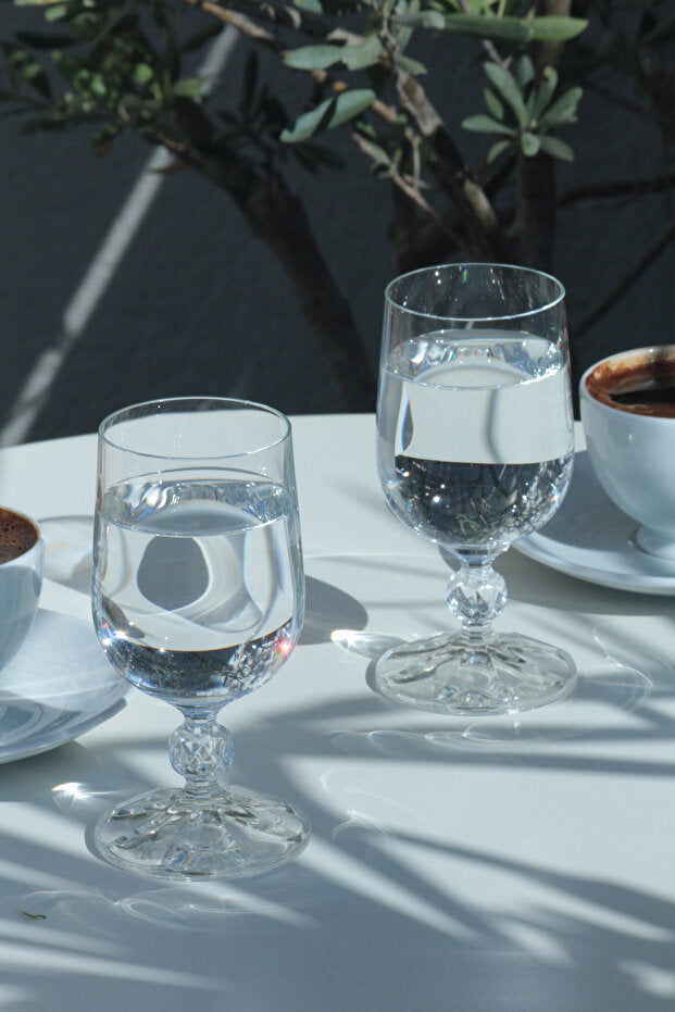 Claudia Crystal 6 Piece Coffee Side Glasses 135 cc