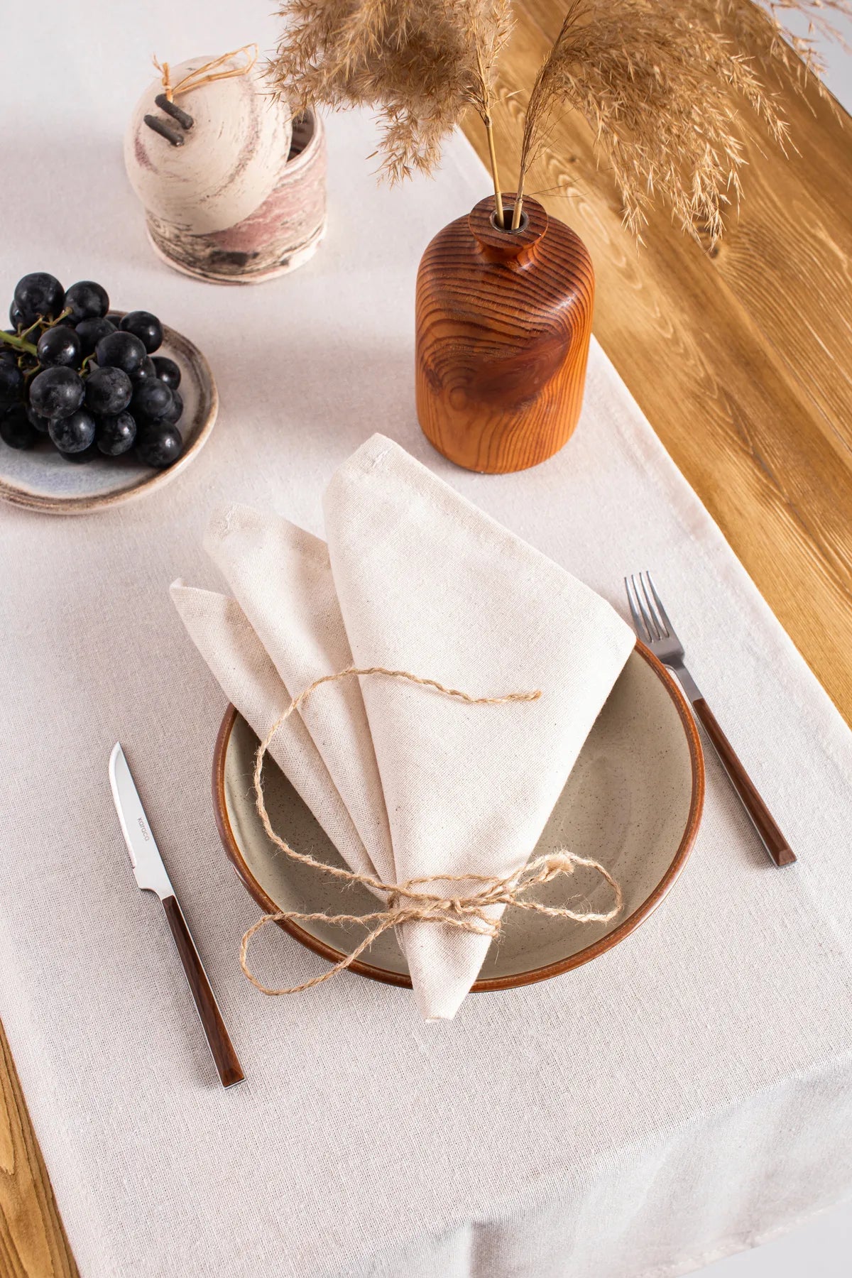 6 Pack Organic Raw Texture Linen Napkin 40 X 40 Cm
