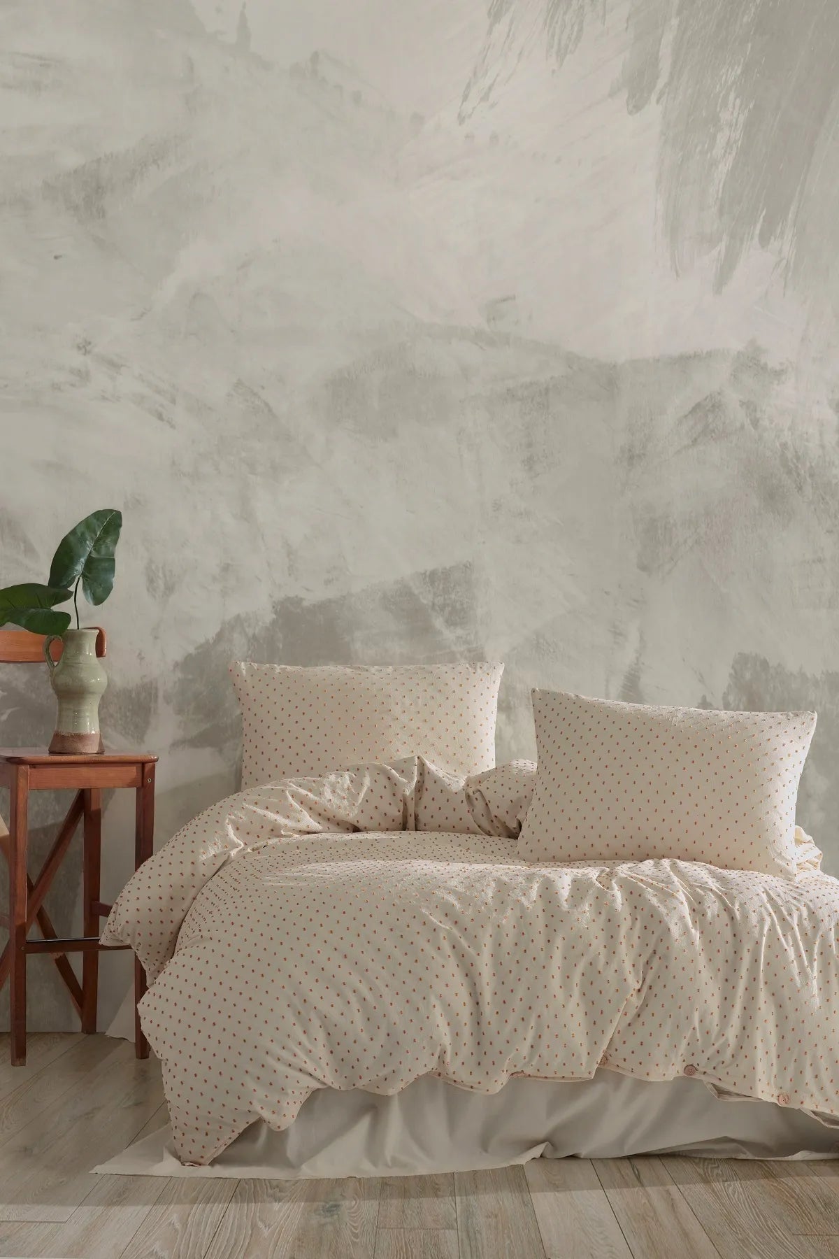 Freya Orange 100% Cotton Washable Duvet Cover Set