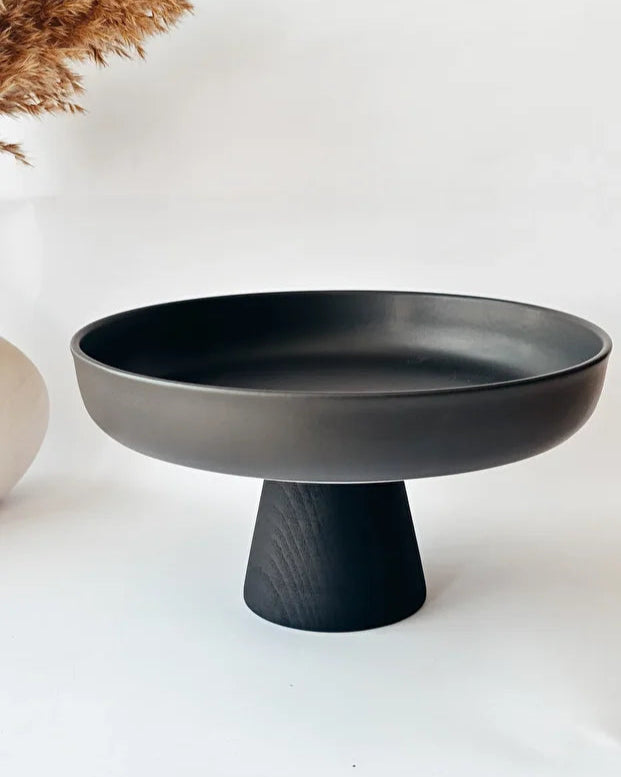 Black Porcelain Presentation Bowl 25 cm