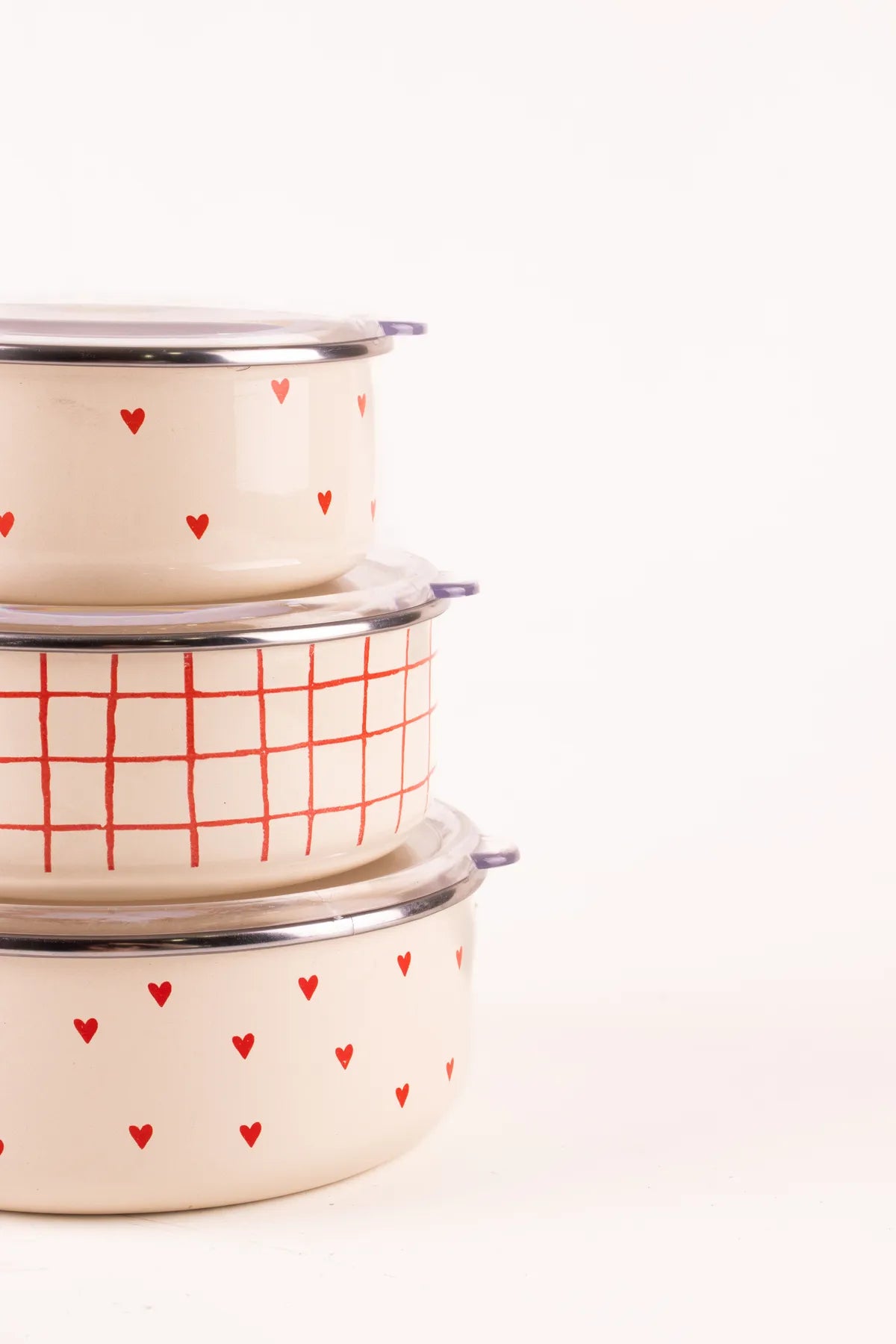 Cupid Enamel Trio Storage Box Set