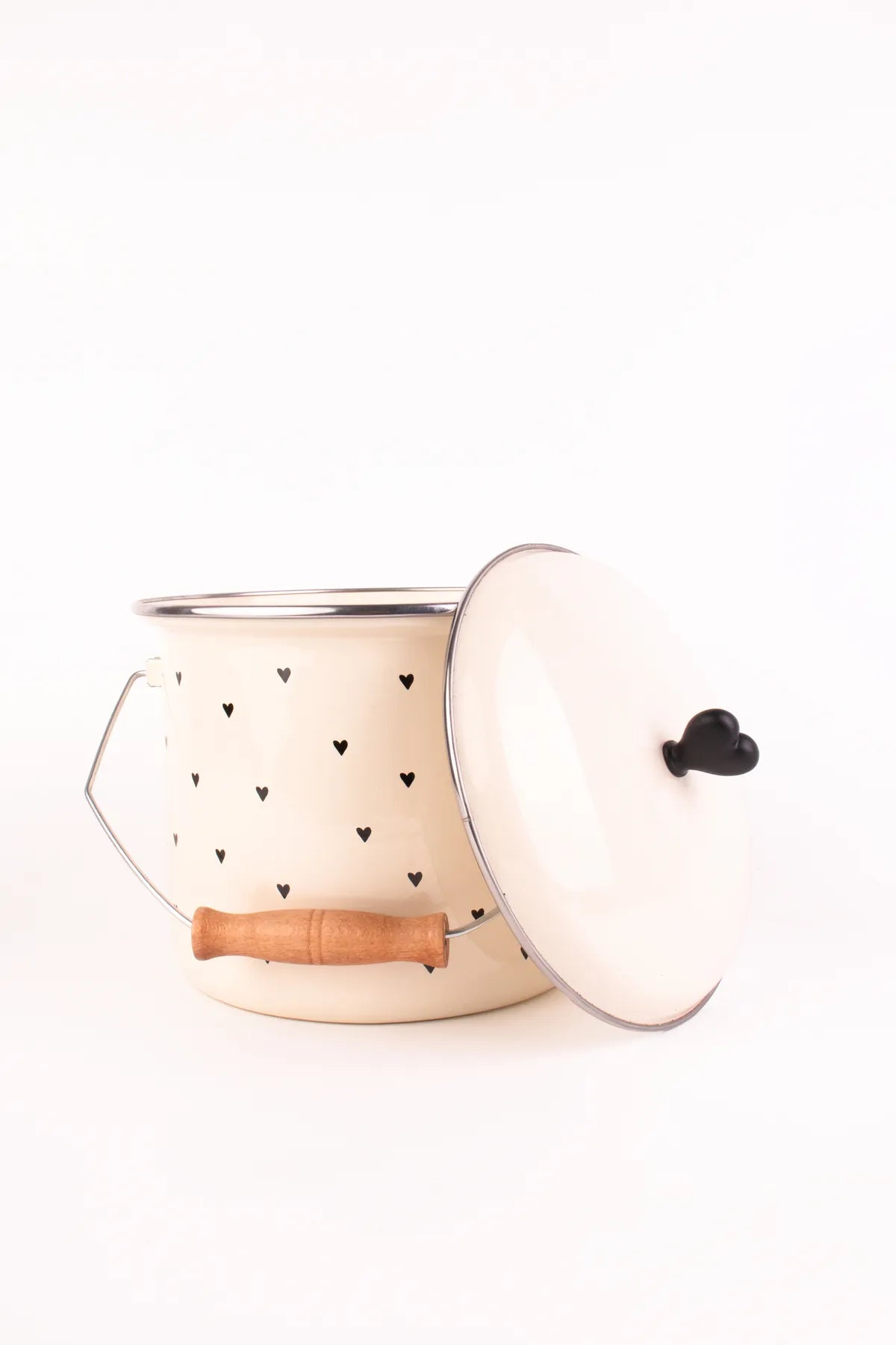 Black Cupid Enamel Bucket 20cm (3Litre)