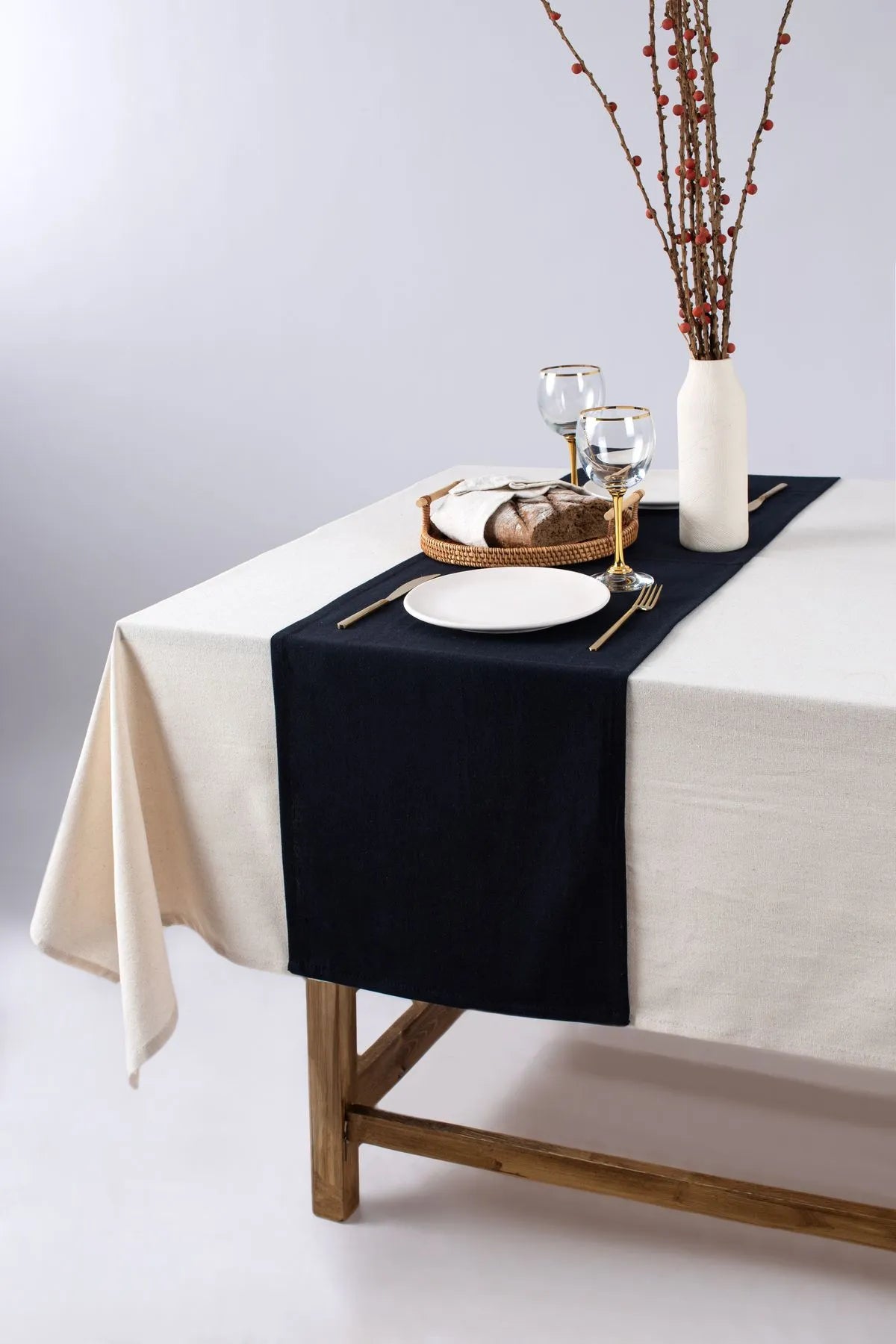 Organic Raw Linen Runner 40 X 150 Cm