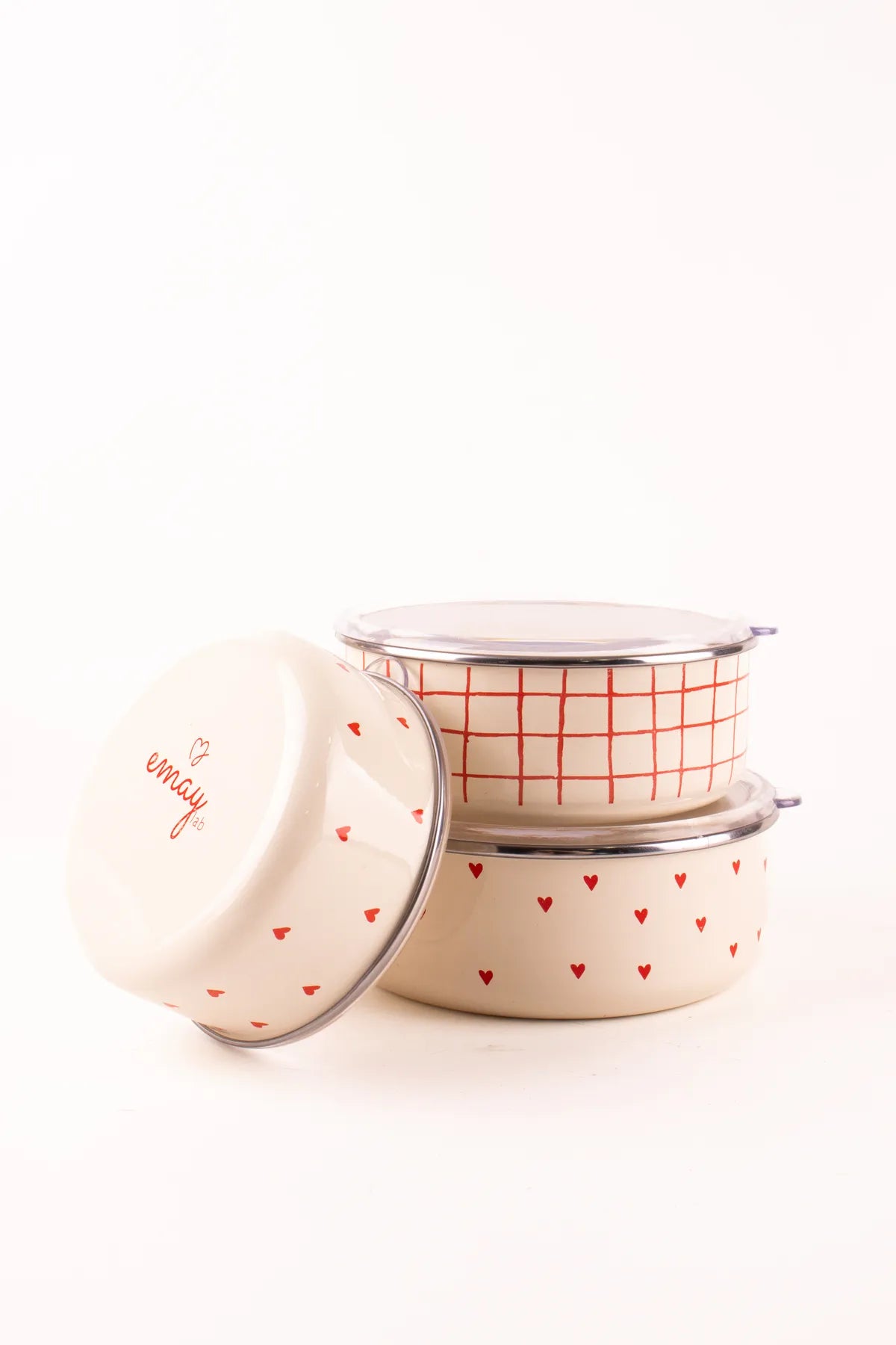 Cupid Enamel Trio Storage Box Set
