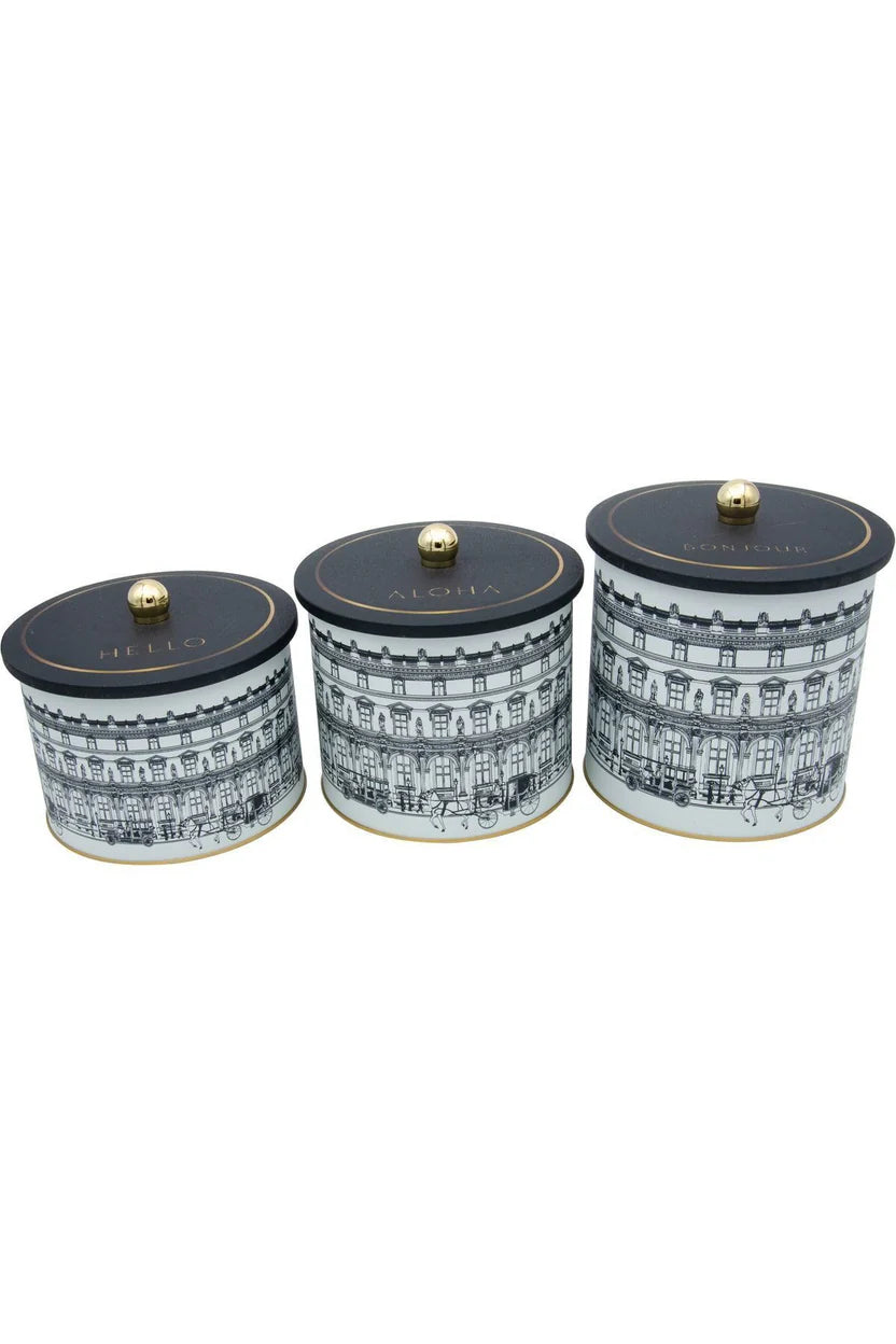 City Metal Storage Containers 3 Piece Set