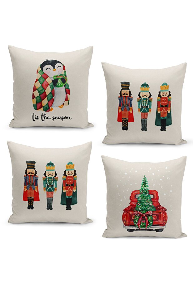4 Piece Pillow Cover Double Sided Digital Print