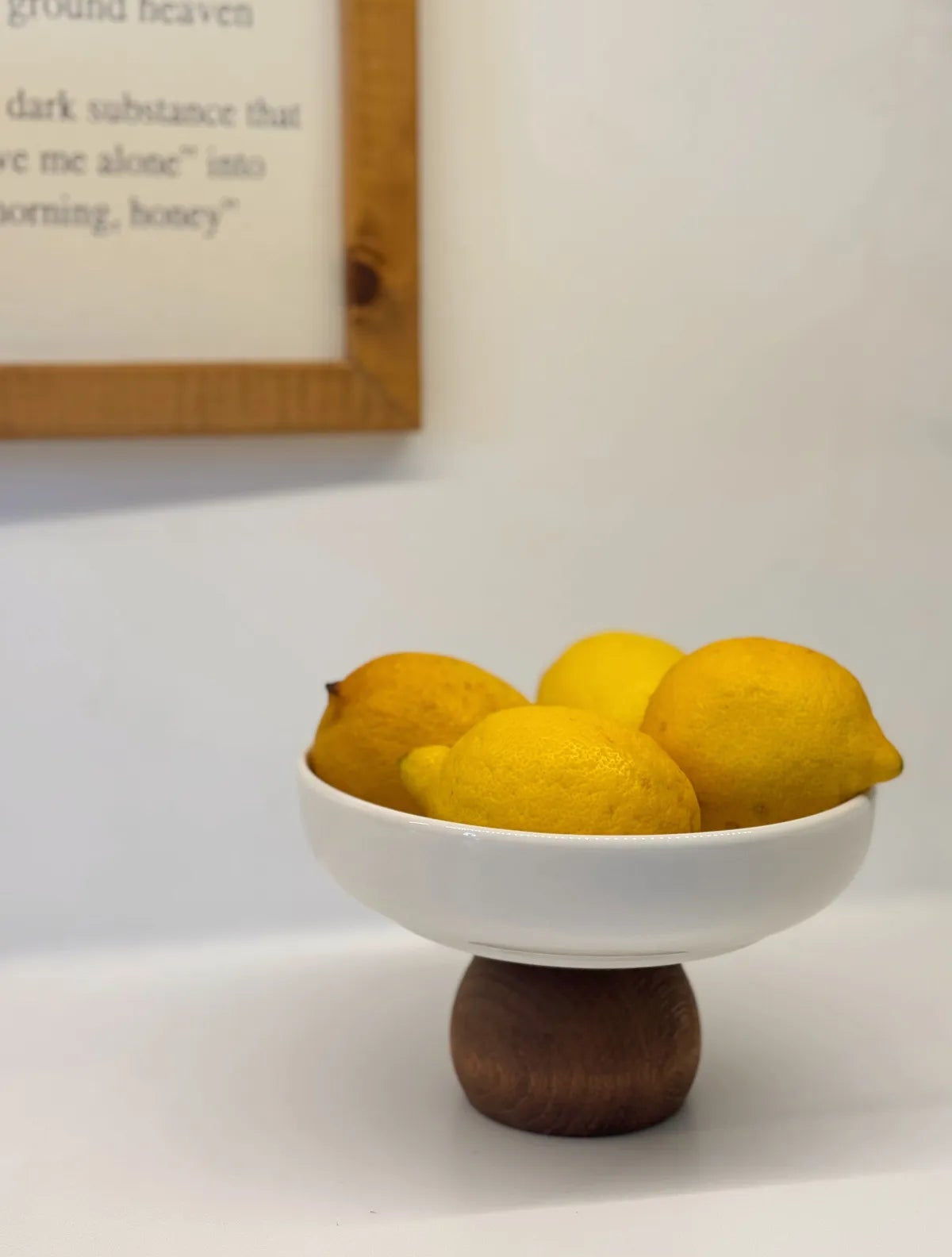 Wooden Legged Porcelain Bowl